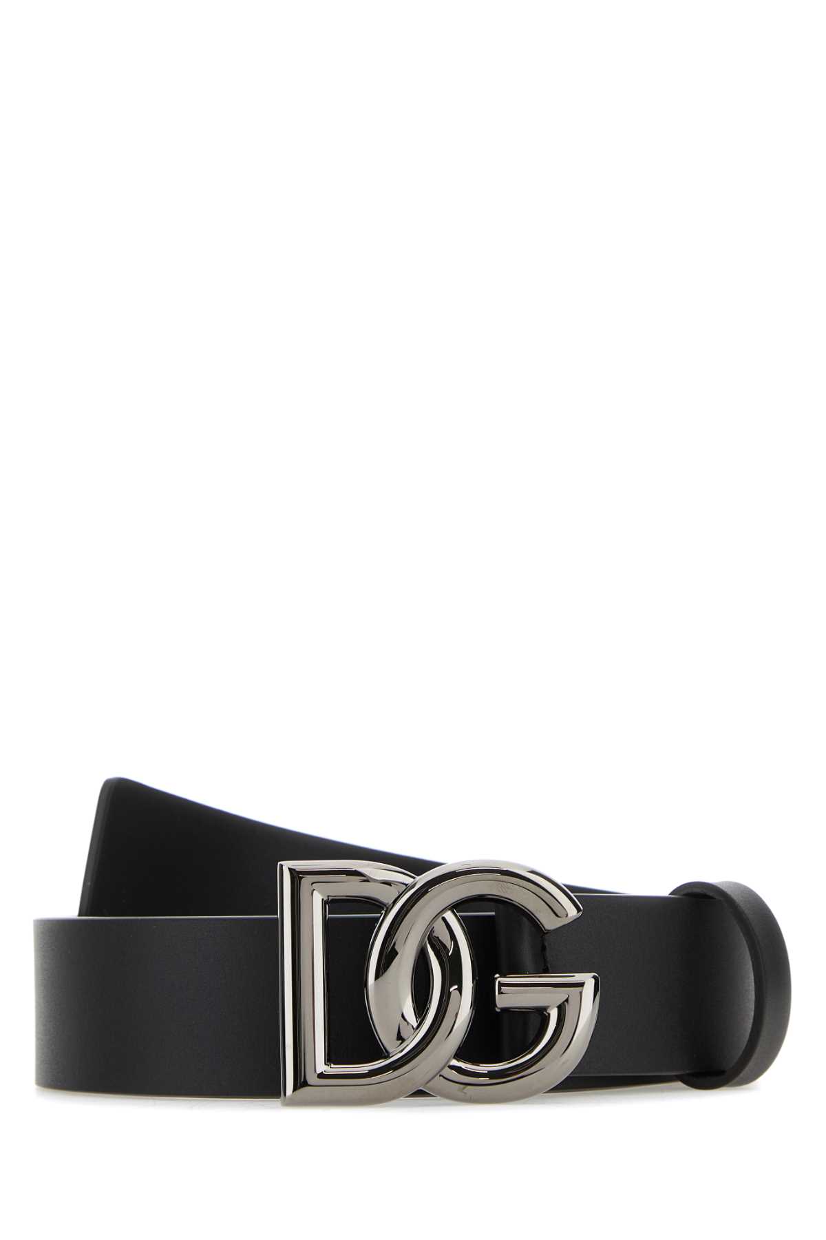 Shop Dolce & Gabbana Black Leather Belt In 8v363