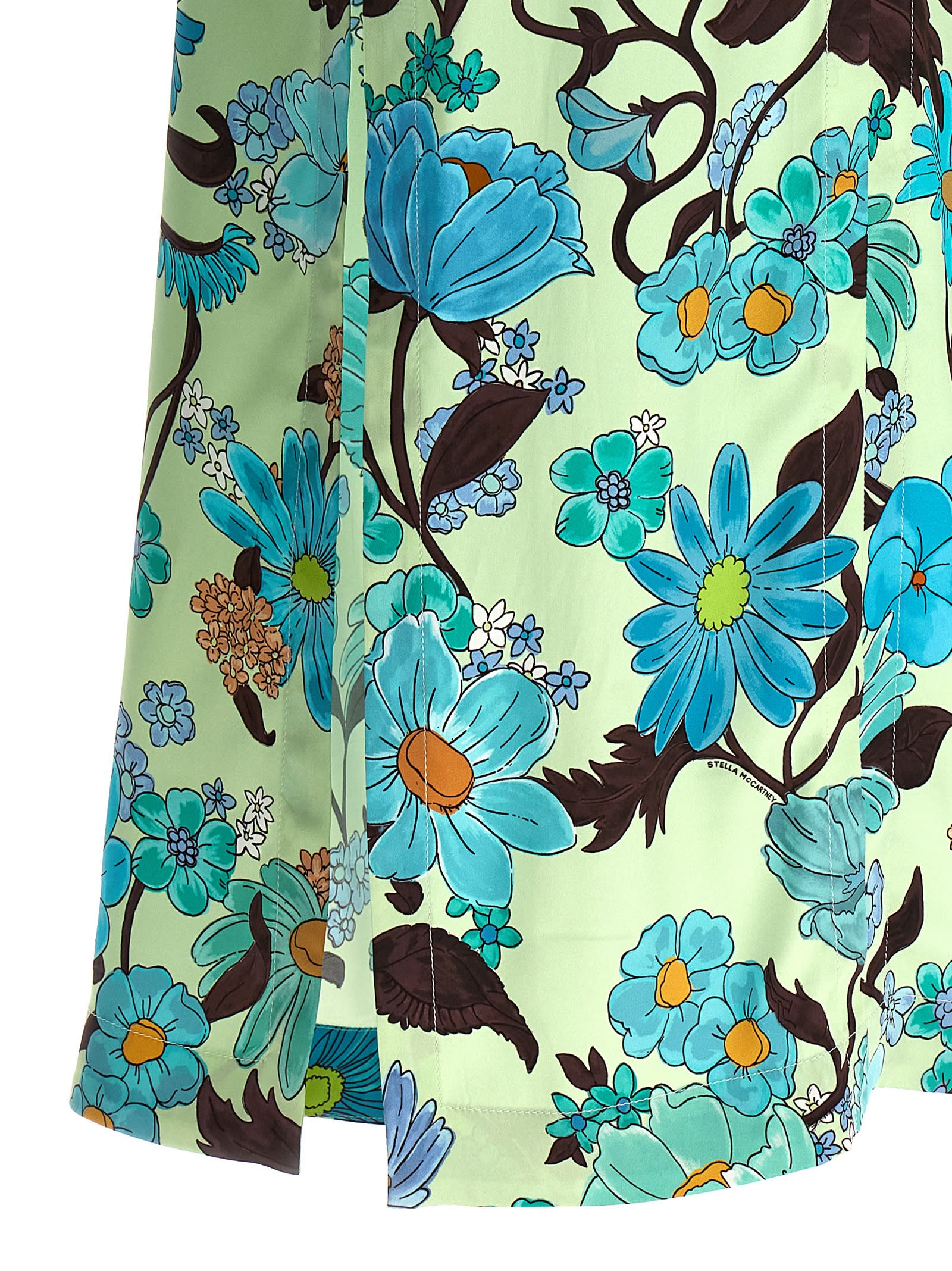 Shop Stella Mccartney Garden Print Dress In Multicolor