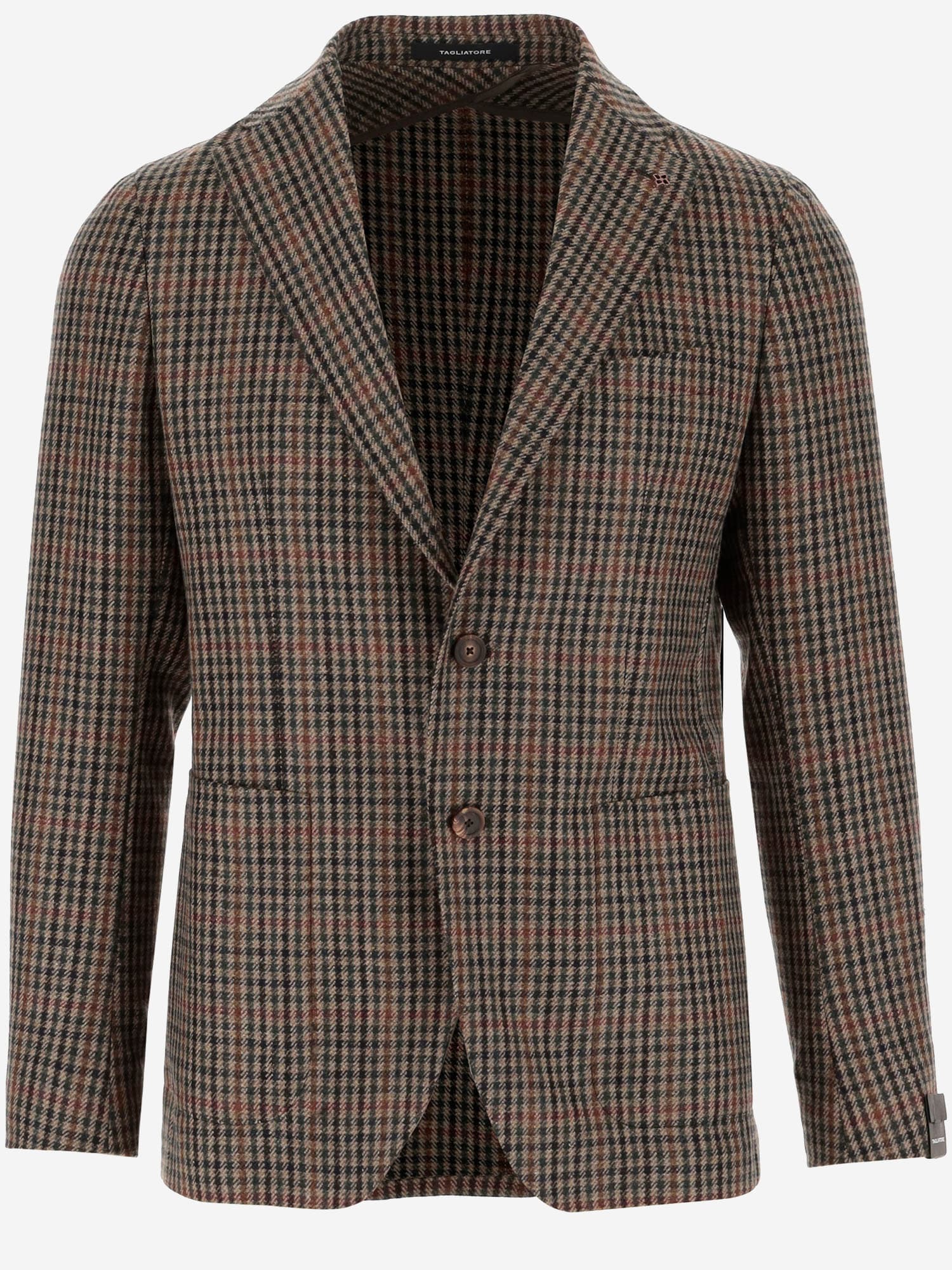 Shop Tagliatore Single-breasted Wool Jacket In Red