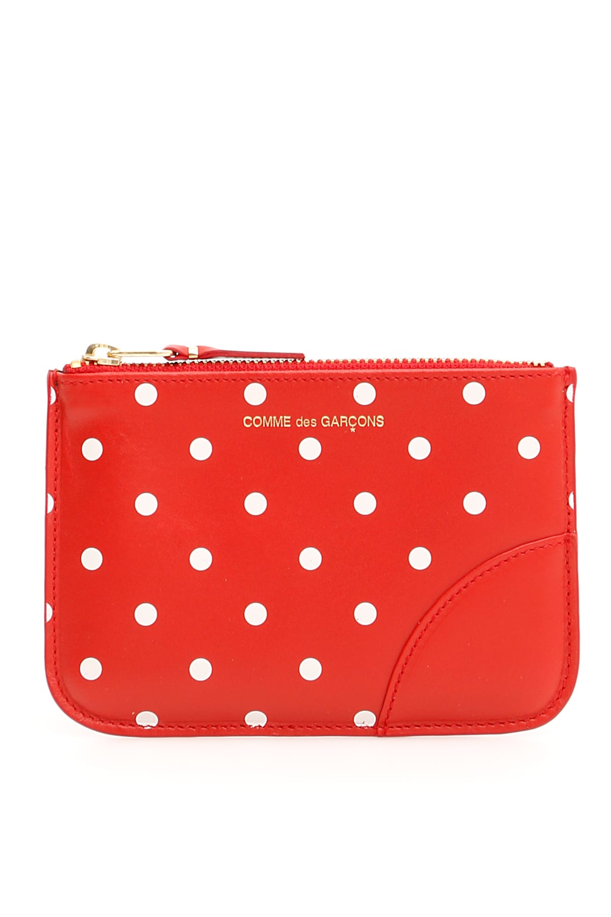Comme Des Garçons Polka Dots Pouch In Red Red