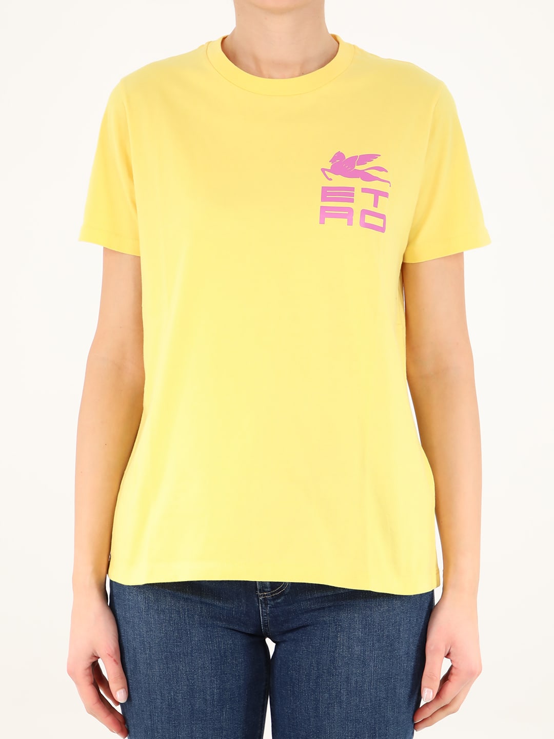 Etro Yellow T-shirt With Logo