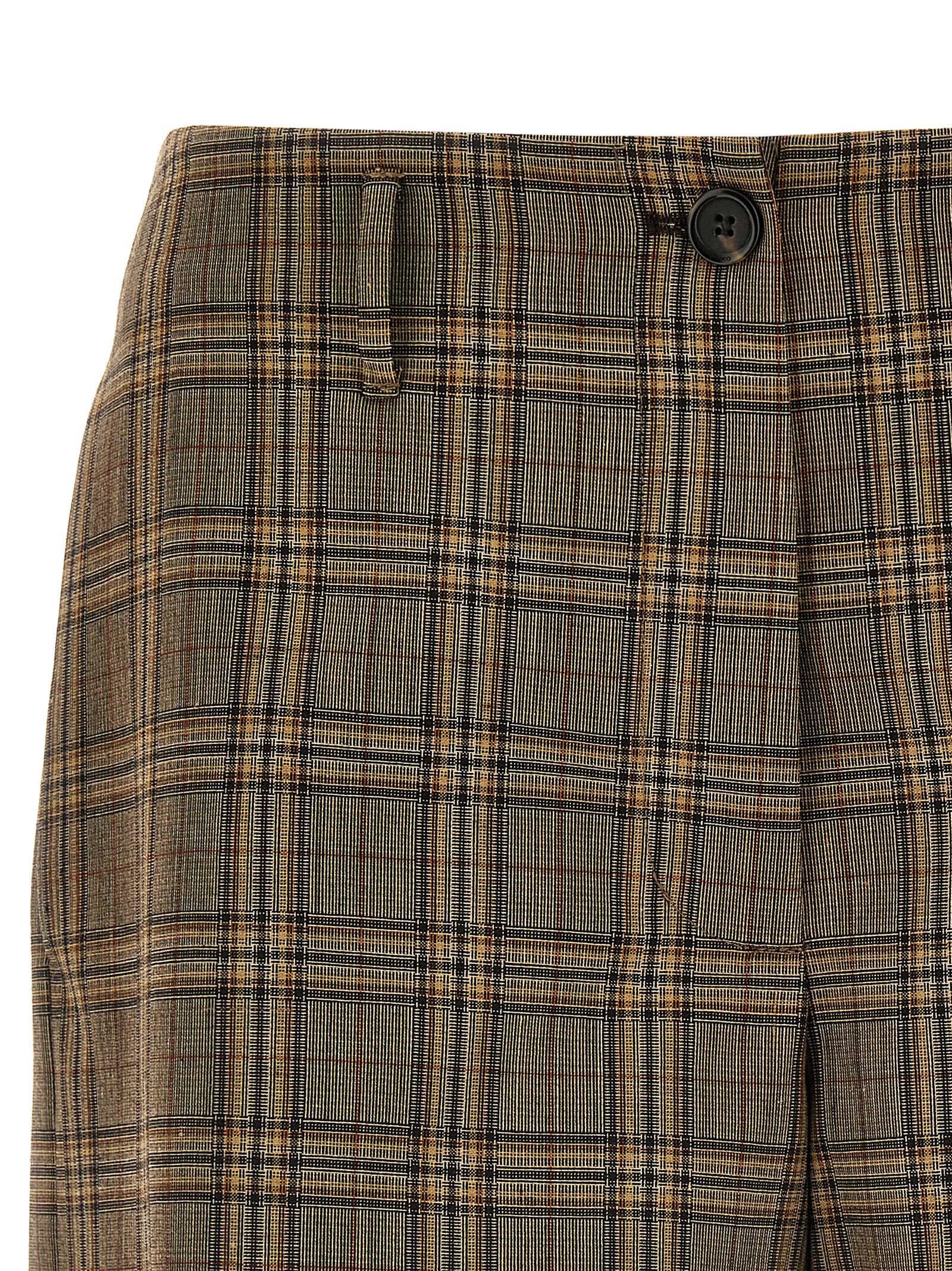 Pinko 'nevi' Checked Pattern Shorts In Brown