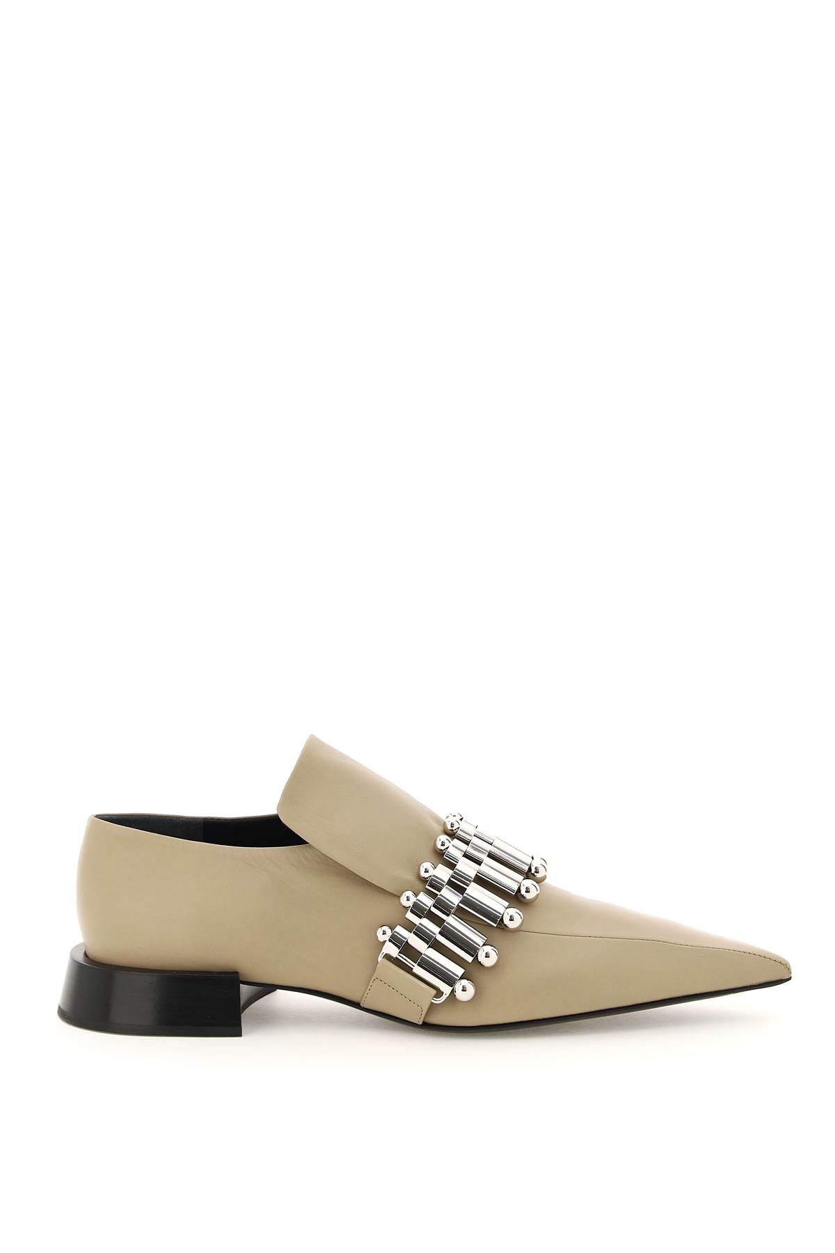 Jil Sander Leather Loafers With Metal Detail