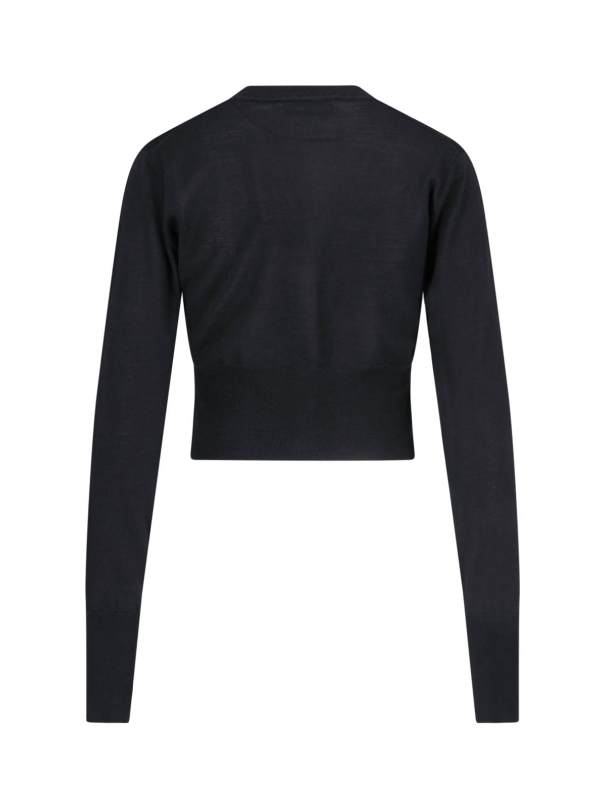 Vivienne Westwood Bea Black Cardigan With Orb Embroidery And Branded Button In Cotton And Cashmere Woman In Black