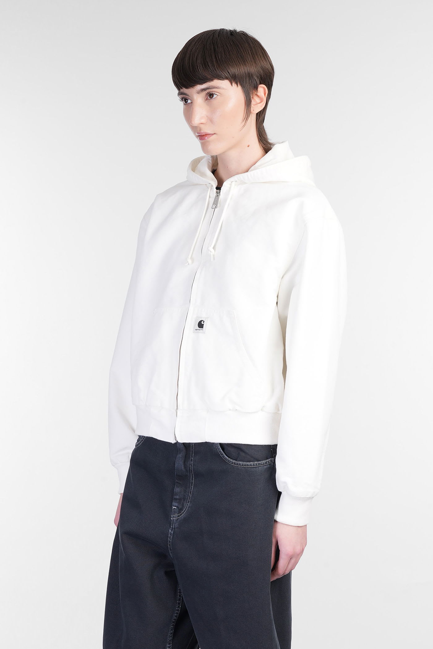 Carhartt Og Active Jacket Casual Jacket In White Cotton In White