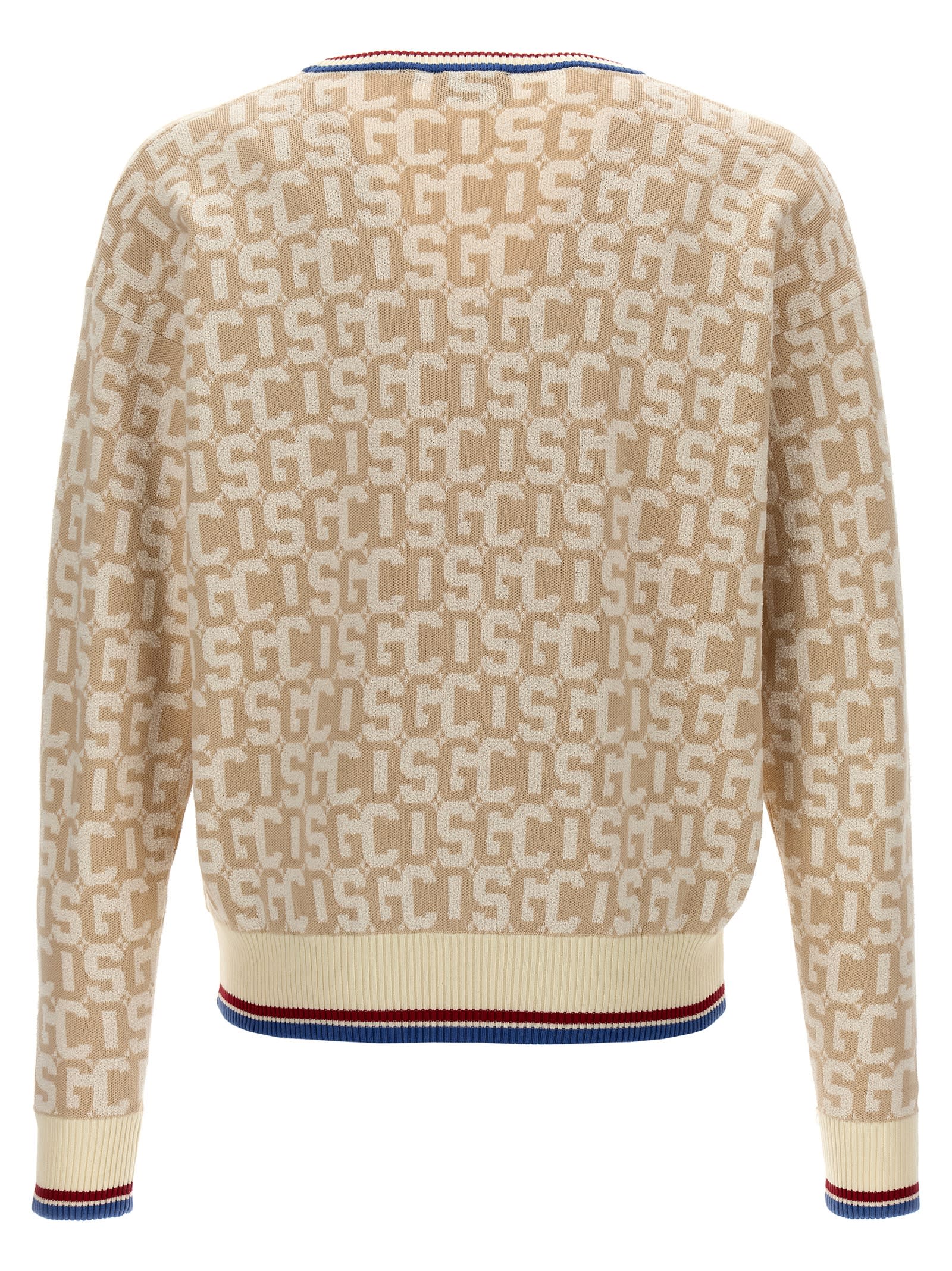 Shop Gcds Monogram Sweater In Beige