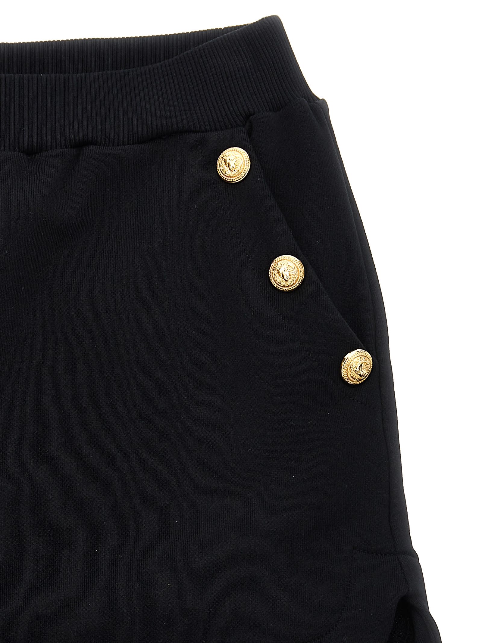 Shop Balmain Leone Catena Skirt In Black