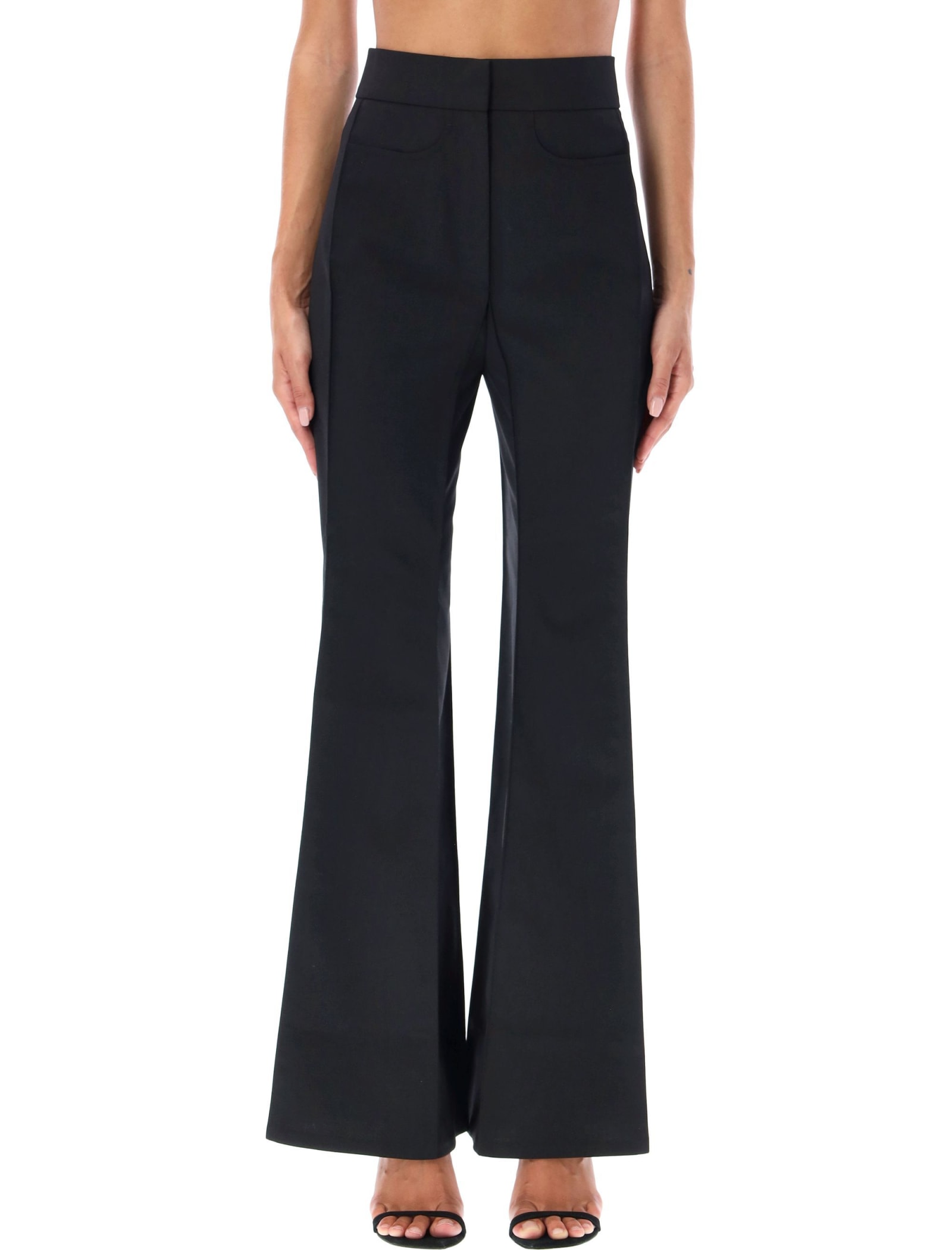 BEVZA HIGH-WAISTED FLARED TROUSERS