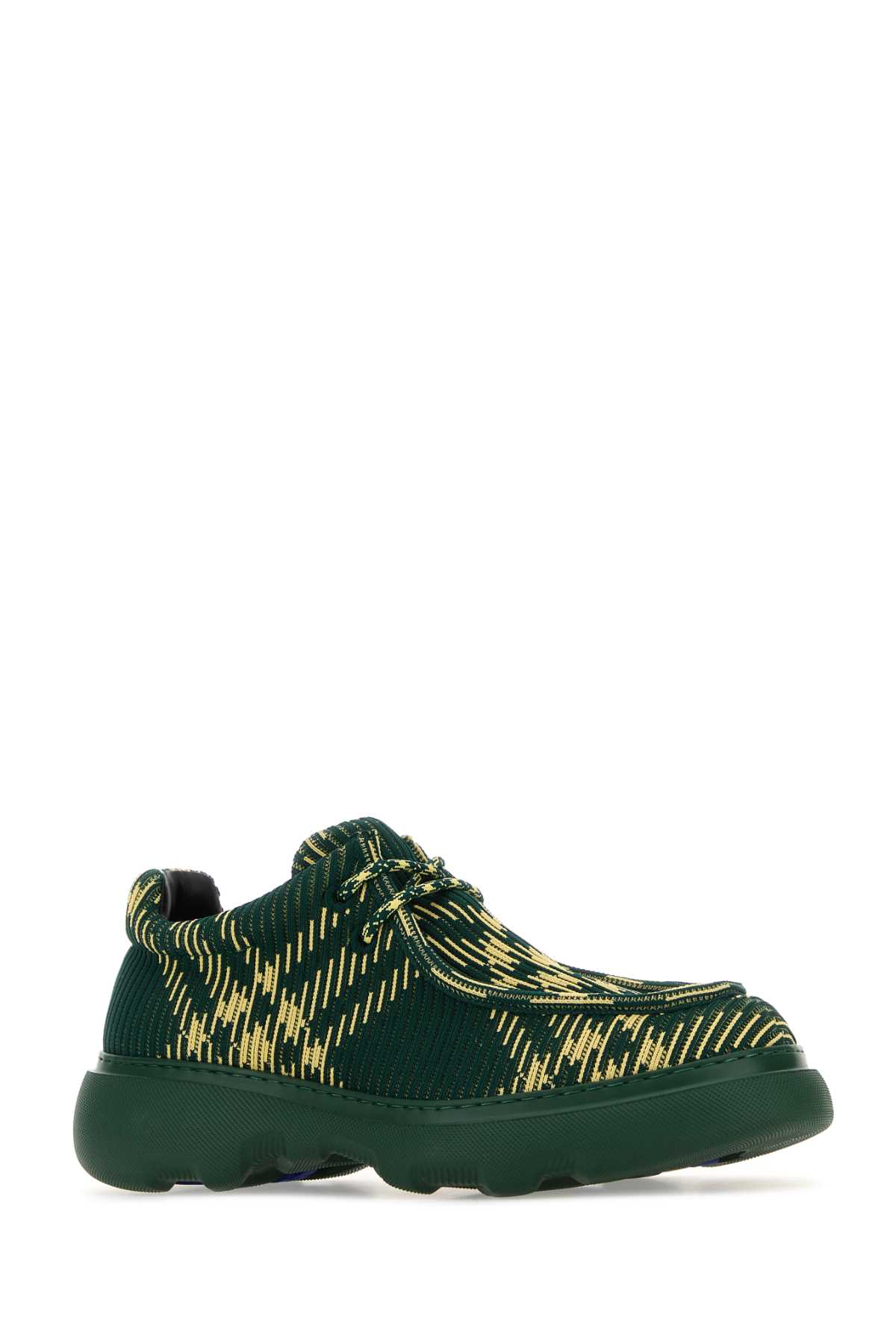 Shop Burberry Embroidered Fabric Creeper Lace-up Shoes In Primroseipcheck