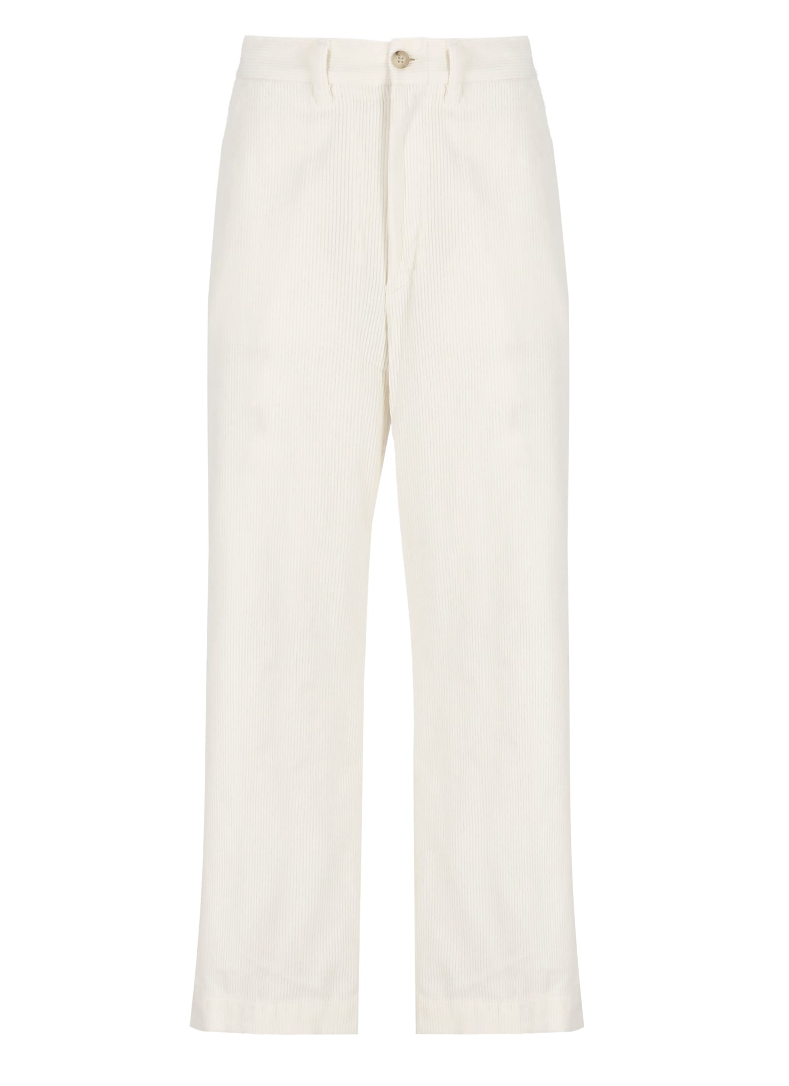 Shop Ralph Lauren Corduroy Pants In Ivory