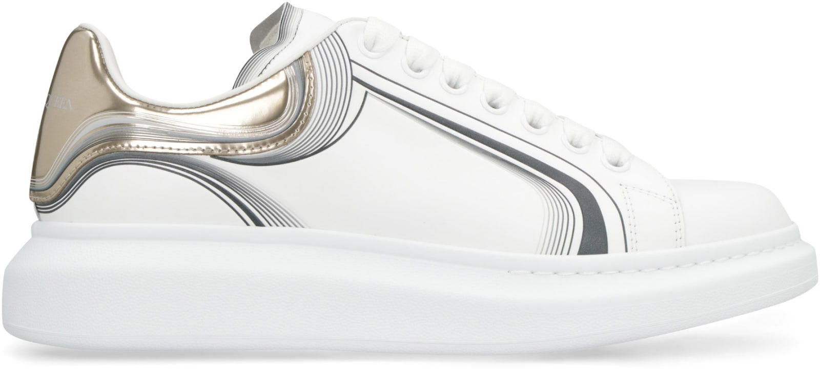 Shop Alexander Mcqueen Larry Chunky Sneakers In White