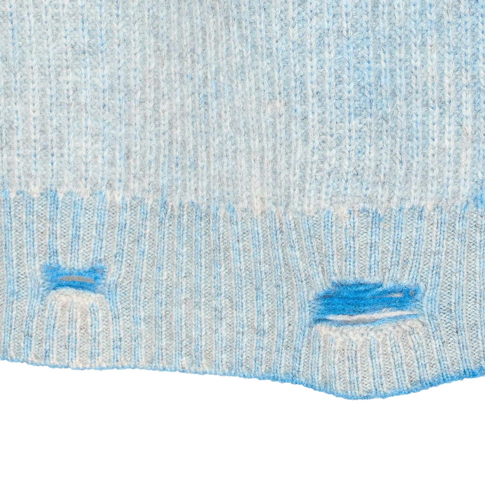 Represent Crewneck Long Sleeve Knitwear With Ribbed Texture In Blue