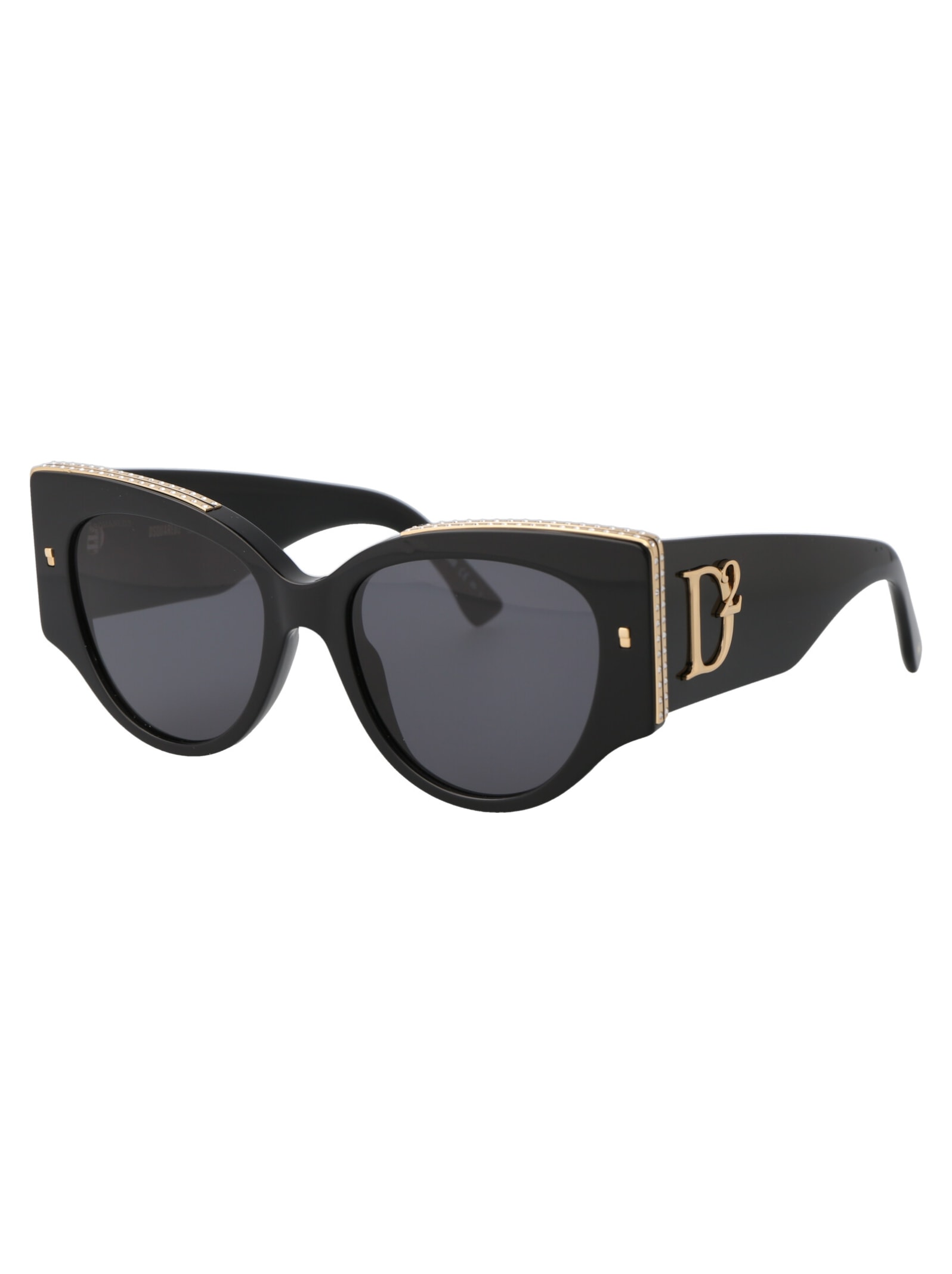 Shop Dsquared2 D2 0032/s Sunglasses In 2m2ir Black Gold