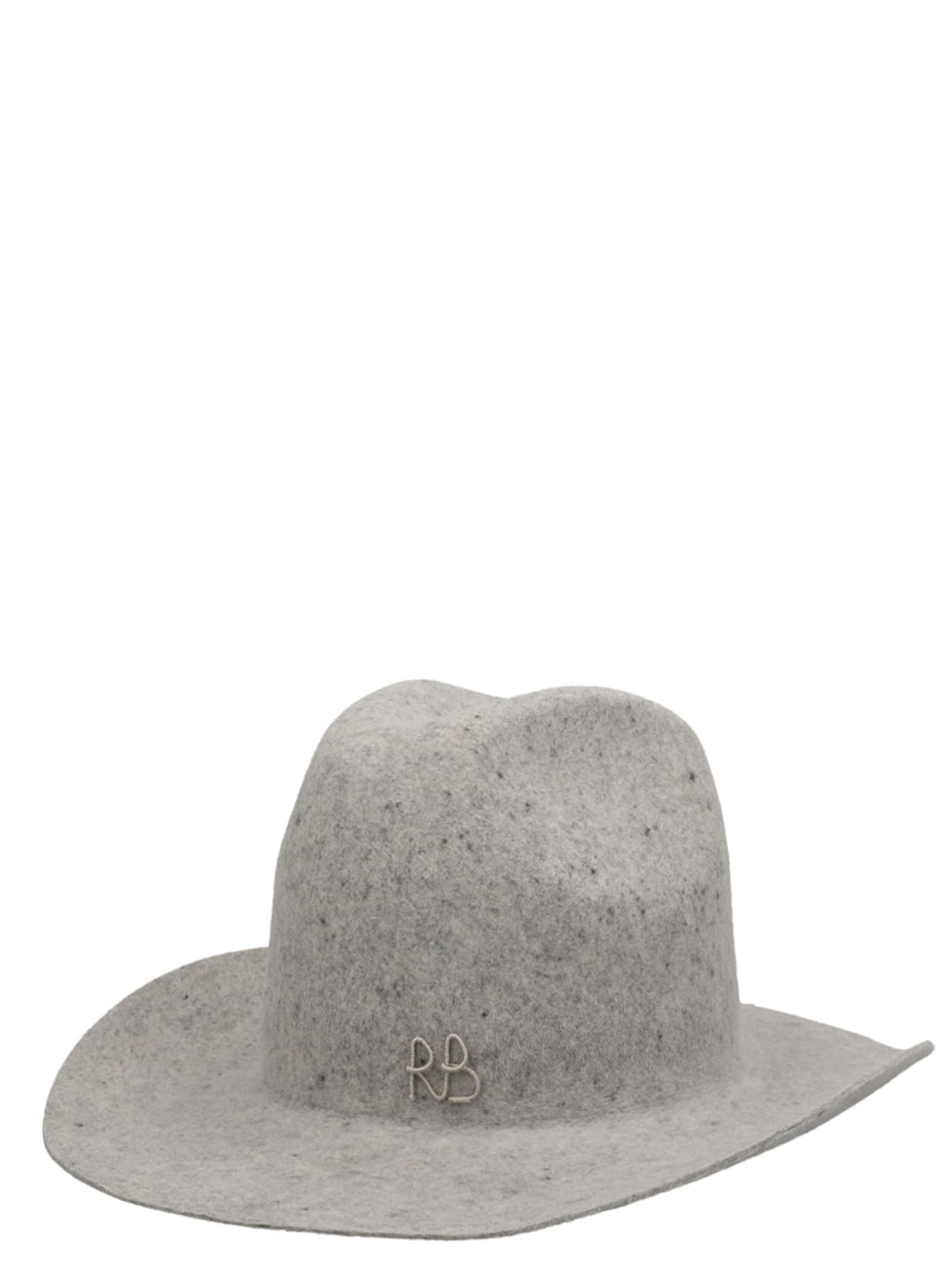 Shop Ruslan Baginskiy Logo Wool Hat In Gray