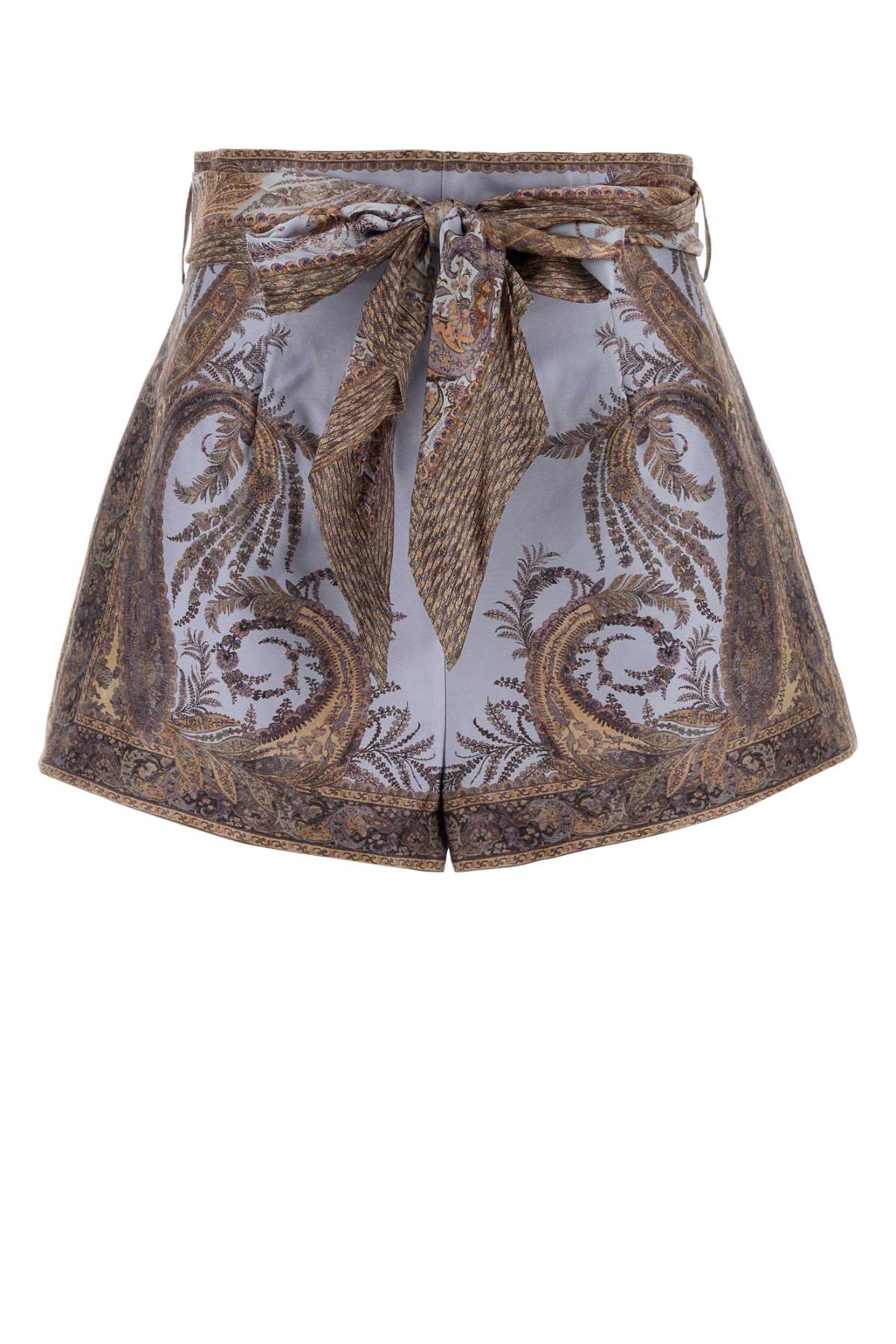 Zimmermann Hypnotic Flat Front Bermuda And Short Purple In Brown
