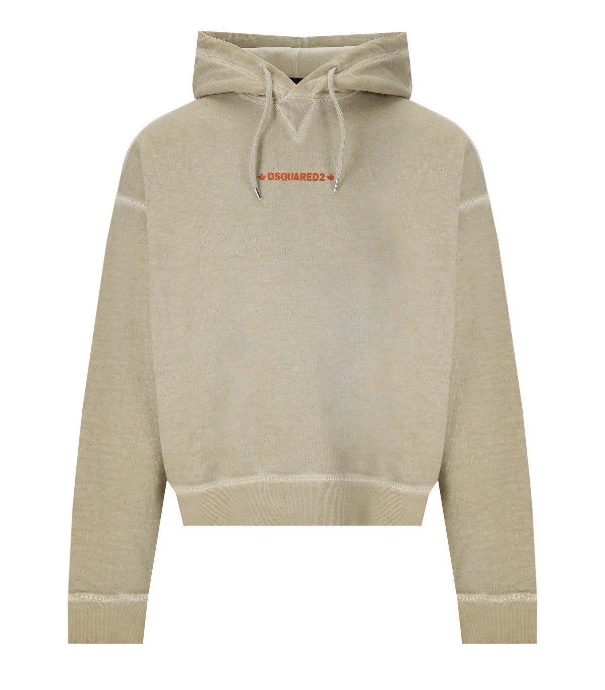Shop Dsquared2 Cipro Fit Hoodie In Mastic Beige