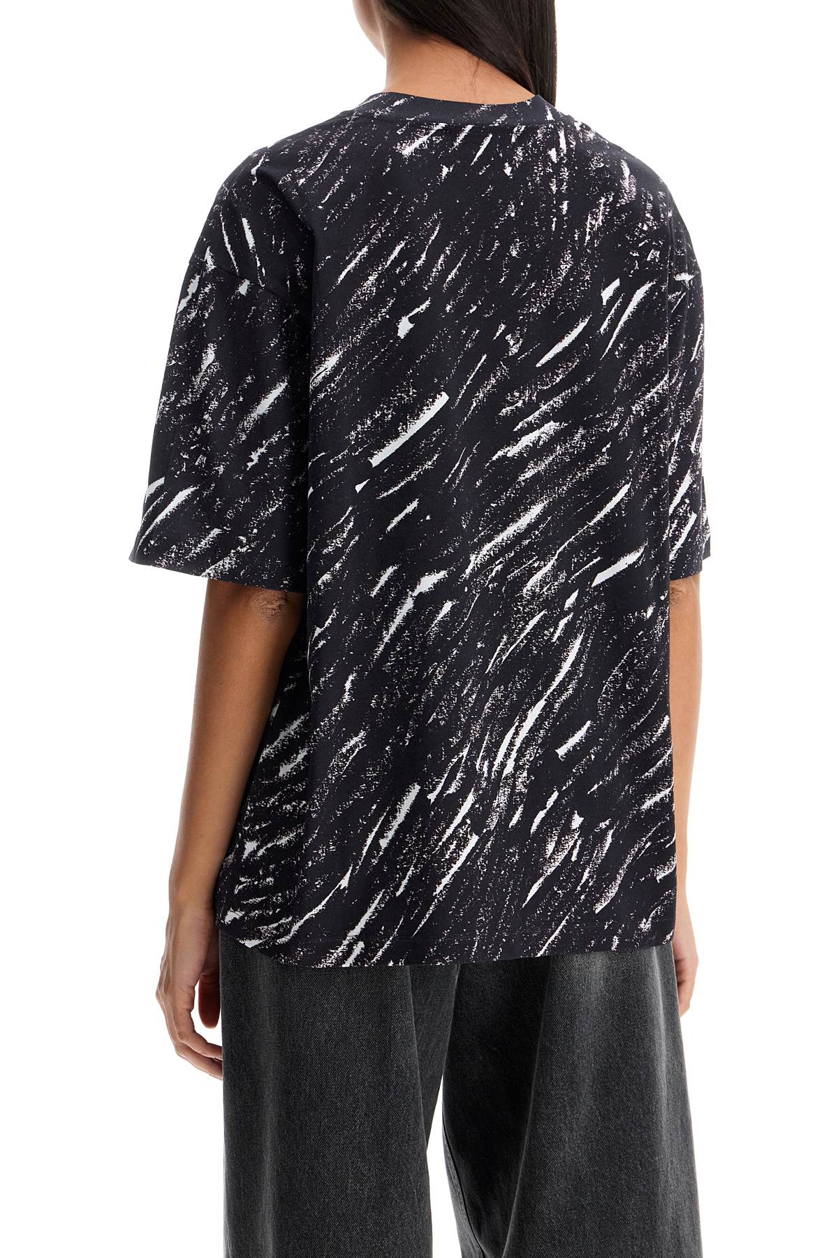 Shop Marni Abstract Pattern Logo T-shirt With In Black (black)