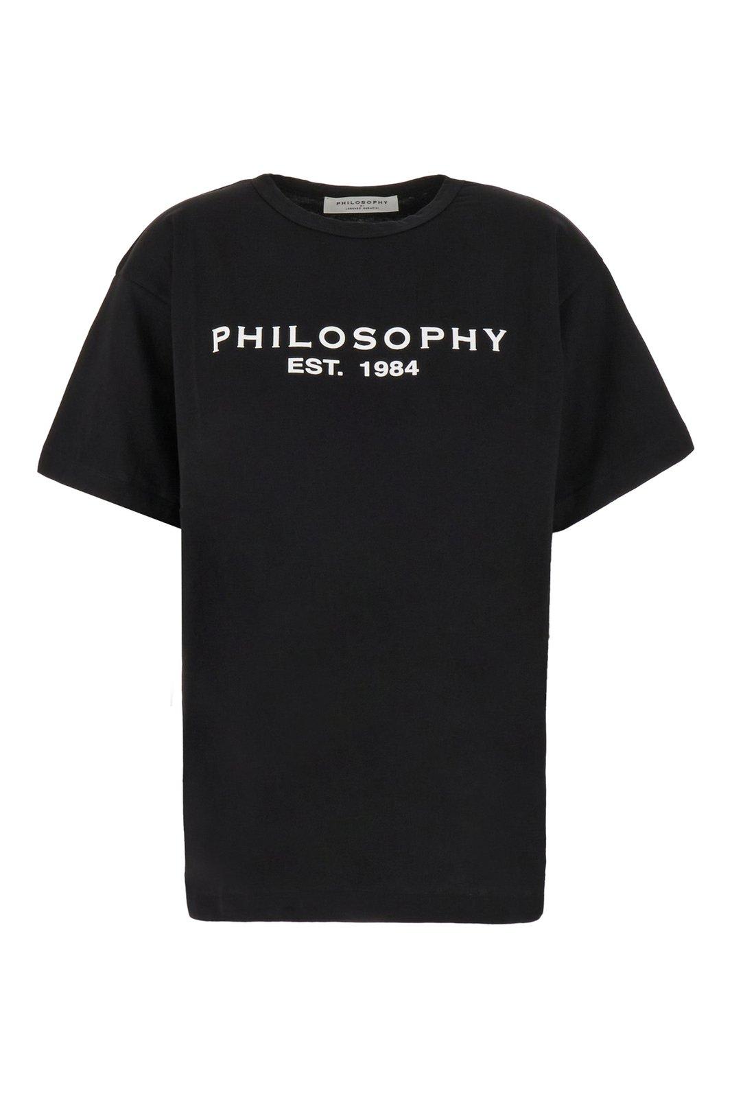 Philosophy Di Lorenzo Serafini Black T-shirt With Logo In Black