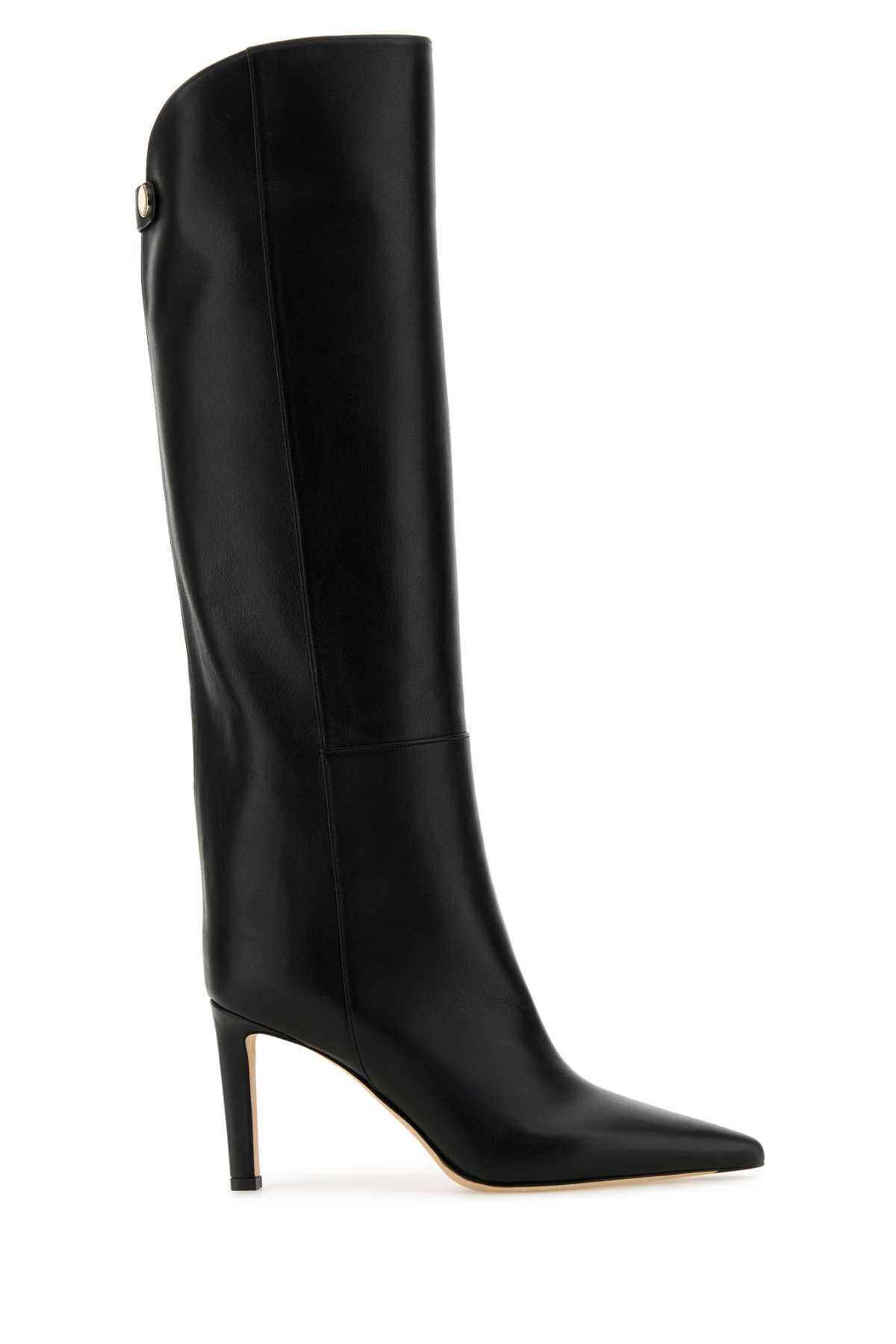 Shop Jimmy Choo Black Leather Alizze Boots