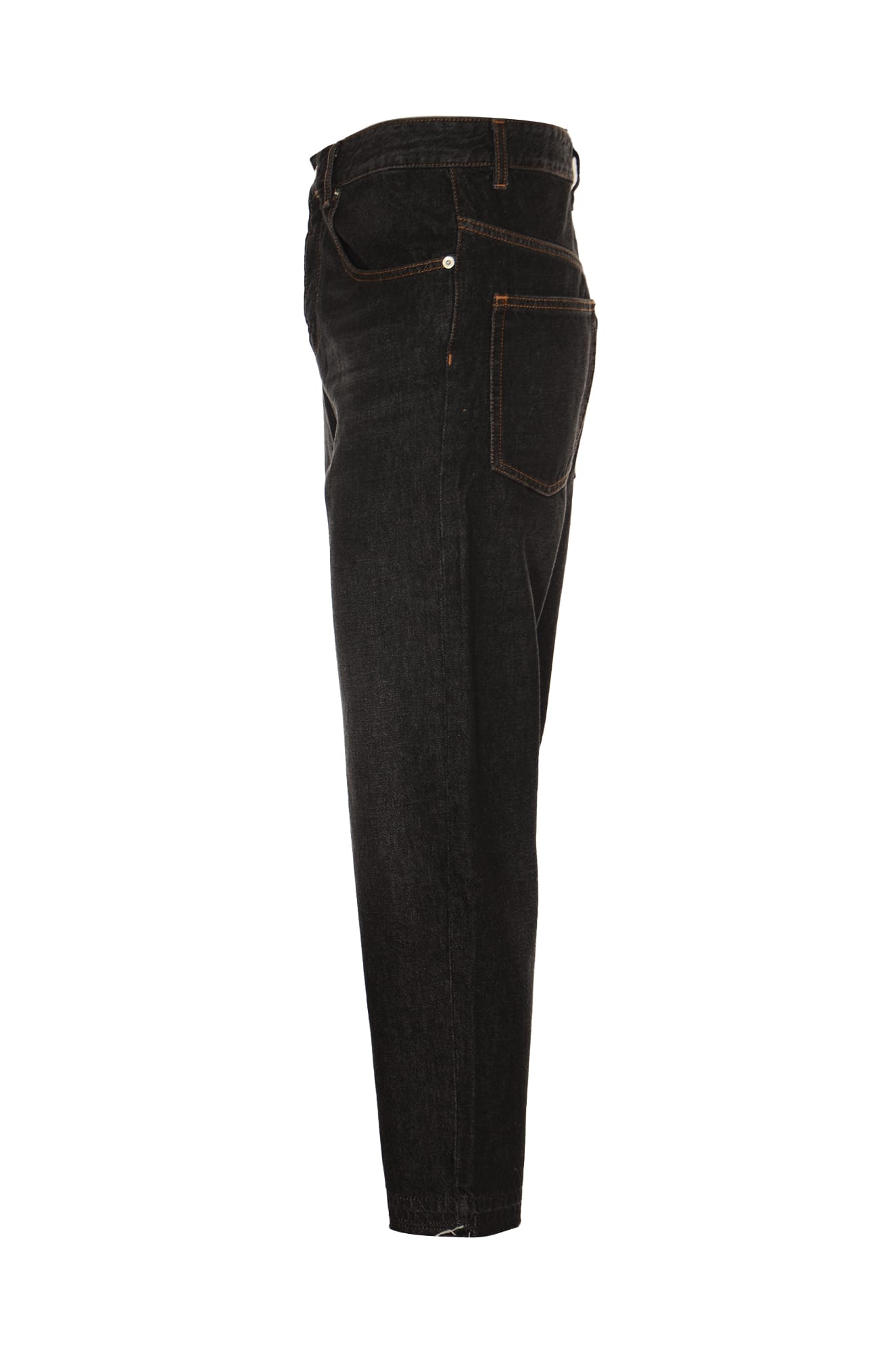 Isabel Marant Jelden Denim Jeans In Faded Black
