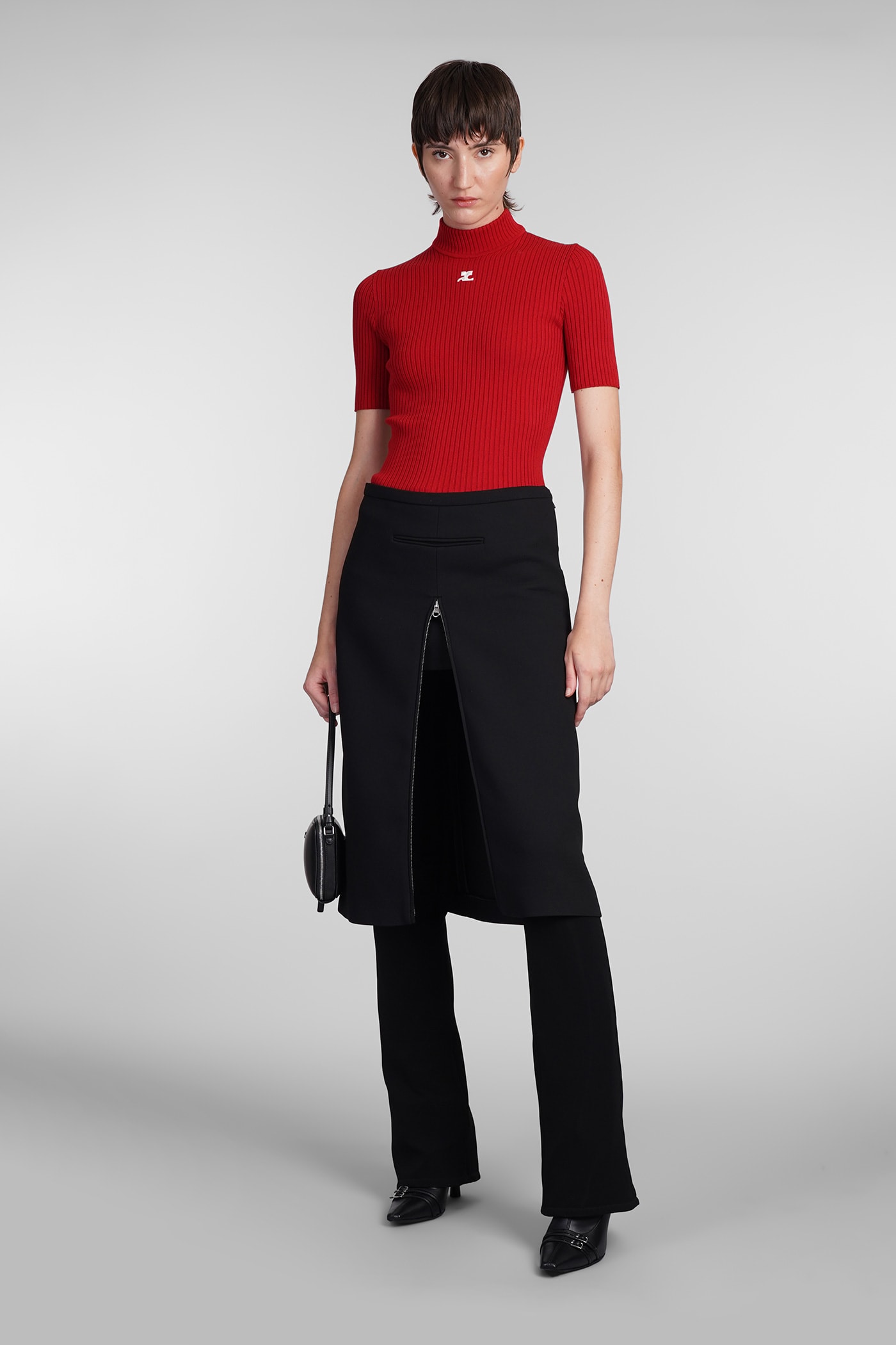 COURRÈGES KNITWEAR IN RED VISCOSE 