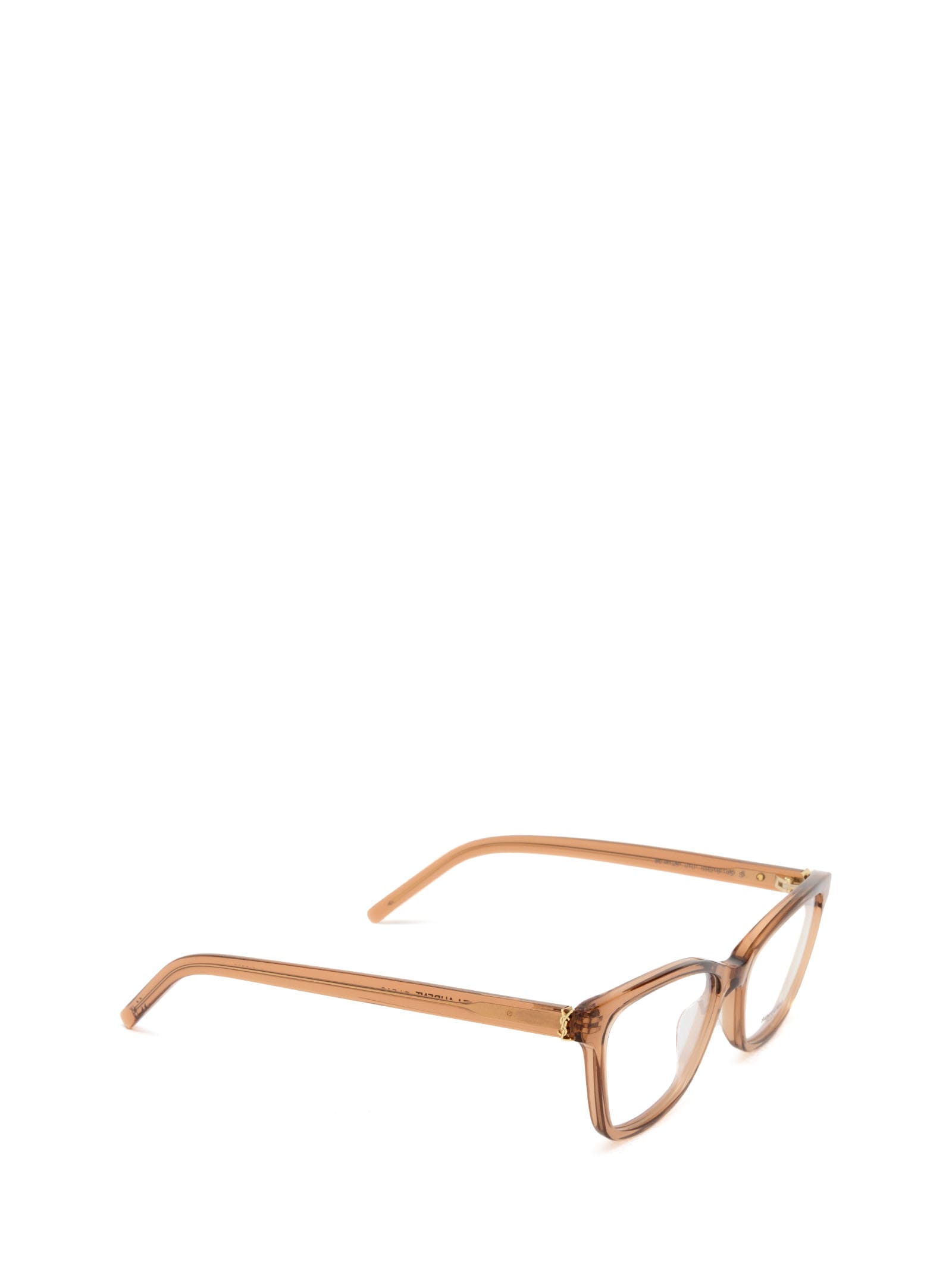 Shop Saint Laurent Sl M128 Brown Glasses