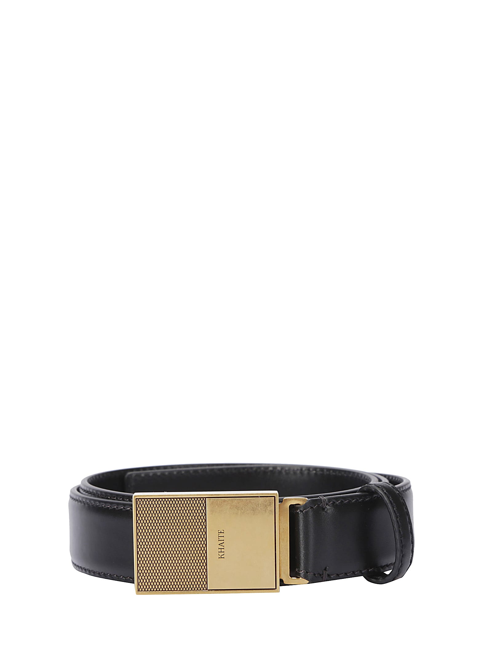 KHAITE ELIO BELT - ANTIQUE GOLD 30MM 