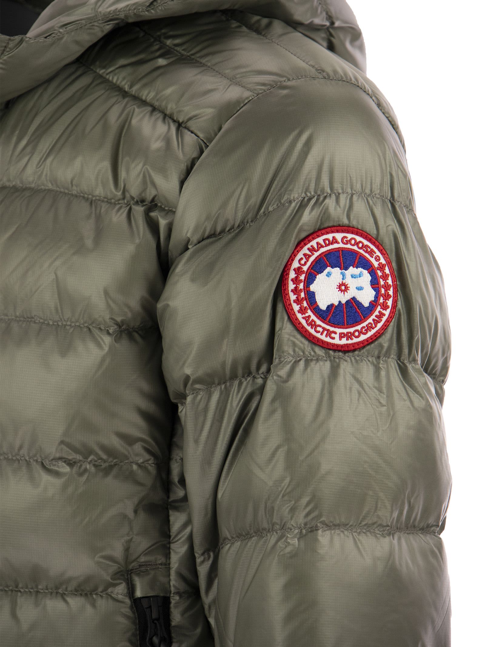 Shop Canada Goose Crofton - Hooded Down Jacket In Sage