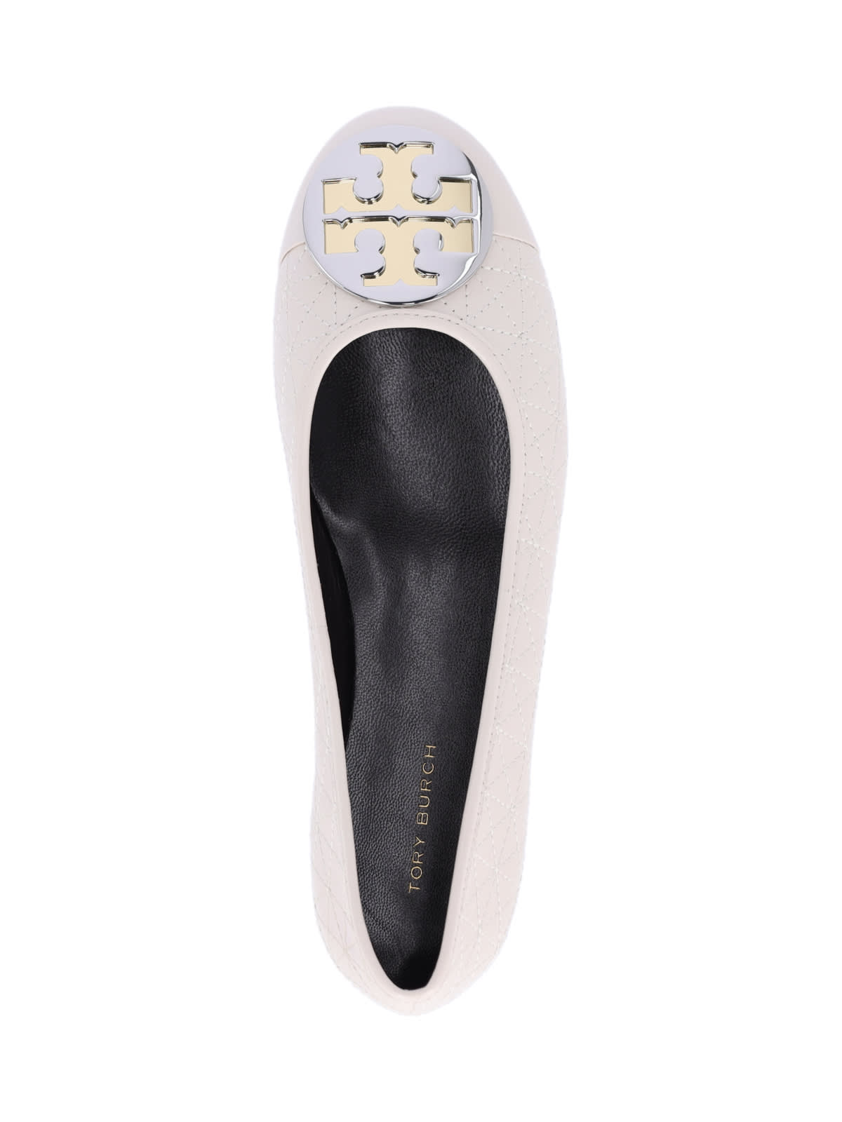 Shop Tory Burch Claire Ballet Flats In Crema