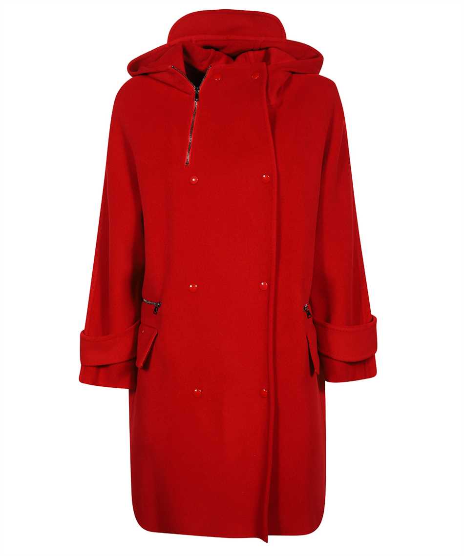 Max Mara Virgin Wool Coat In Red