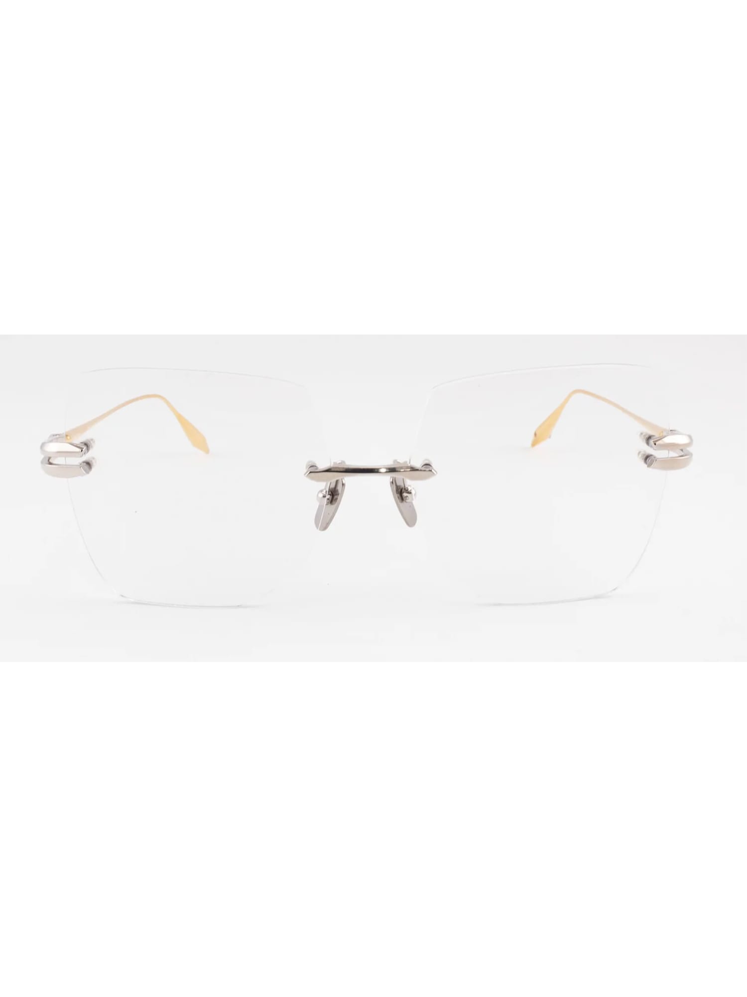 Shop Dita Dtx155/a/03 Embra (vista) Eyewear In Silver_ White Gold
