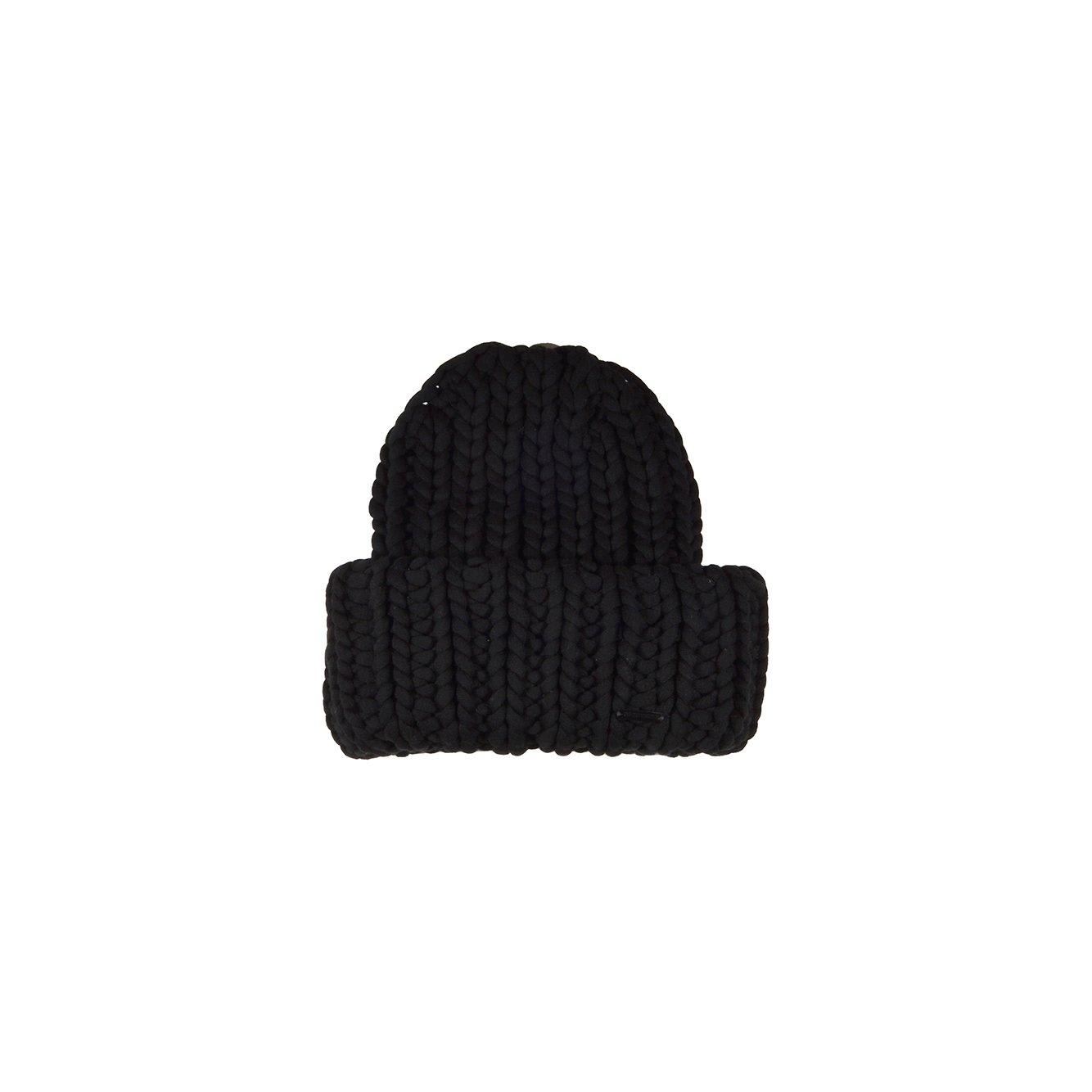 Shop Dsquared2 Logo-plaque Ribbed-knitted Beanie Hat In Nero