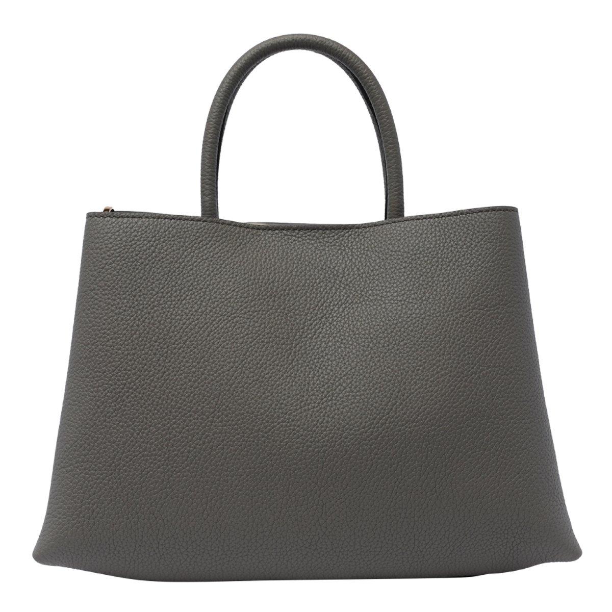 Shop Tod's T Timeless Logo Plaque Shopping Bag In Dove Grey