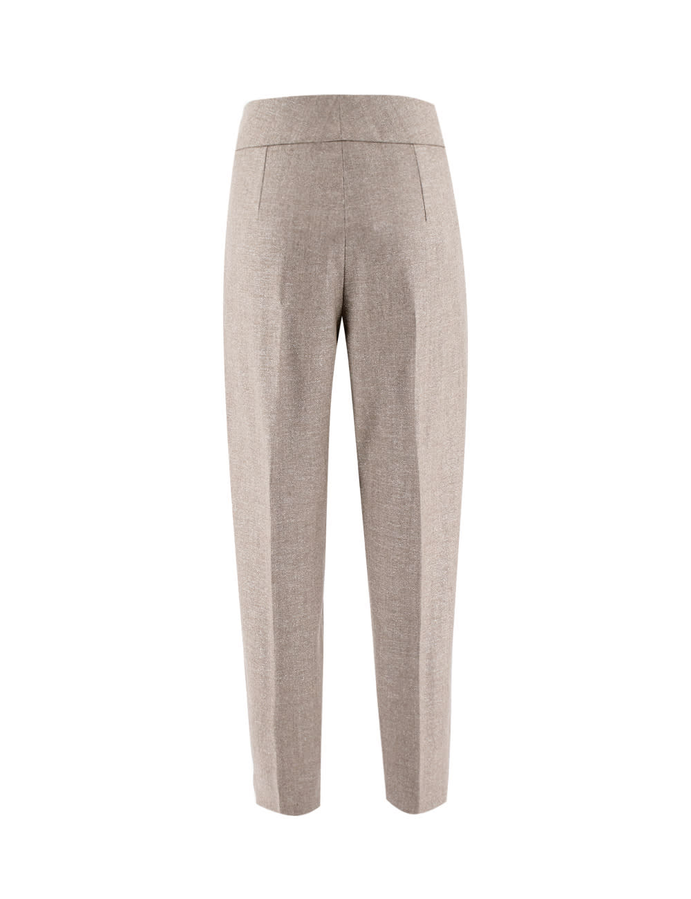Shop Le Tricot Perugia Trousers In Taupe Lurex