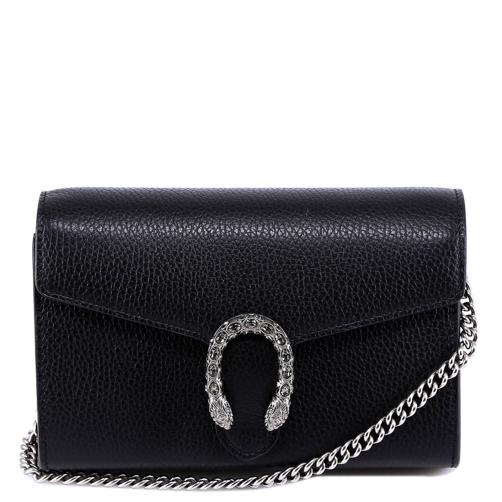 Leather Shoulder Bag With Iconic Tiger Heads Buckle