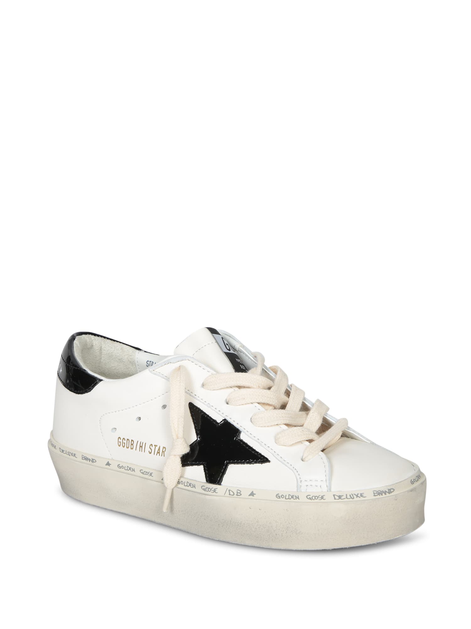 Golden Goose Hi Star Leather Low-top Sneakers In White