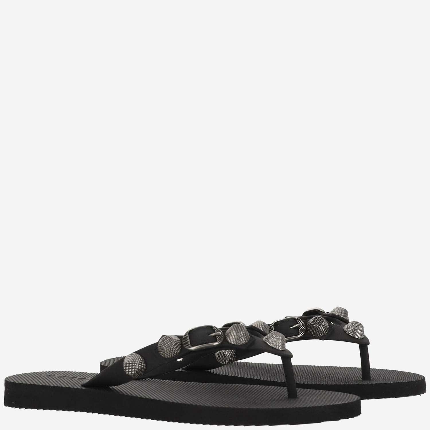 Shop Balenciaga Cagole Sandals In Black