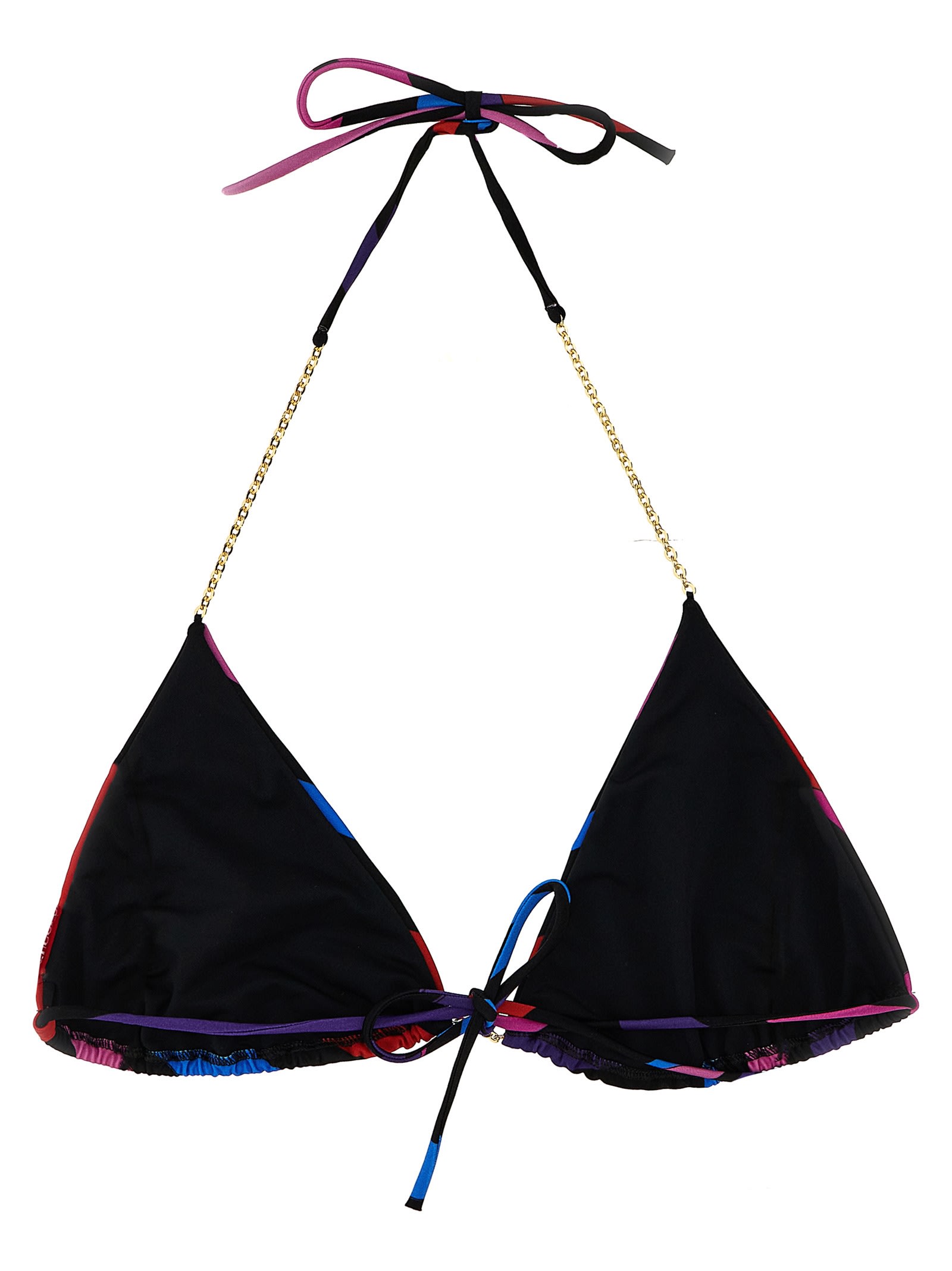 Shop Pucci Marmo Bikini Top In Multicolor