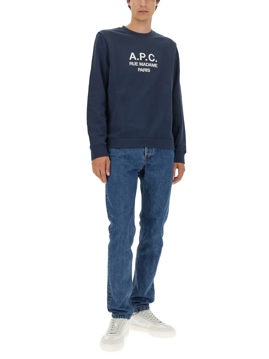 Shop Apc Rufus Sweatshirt In Blue