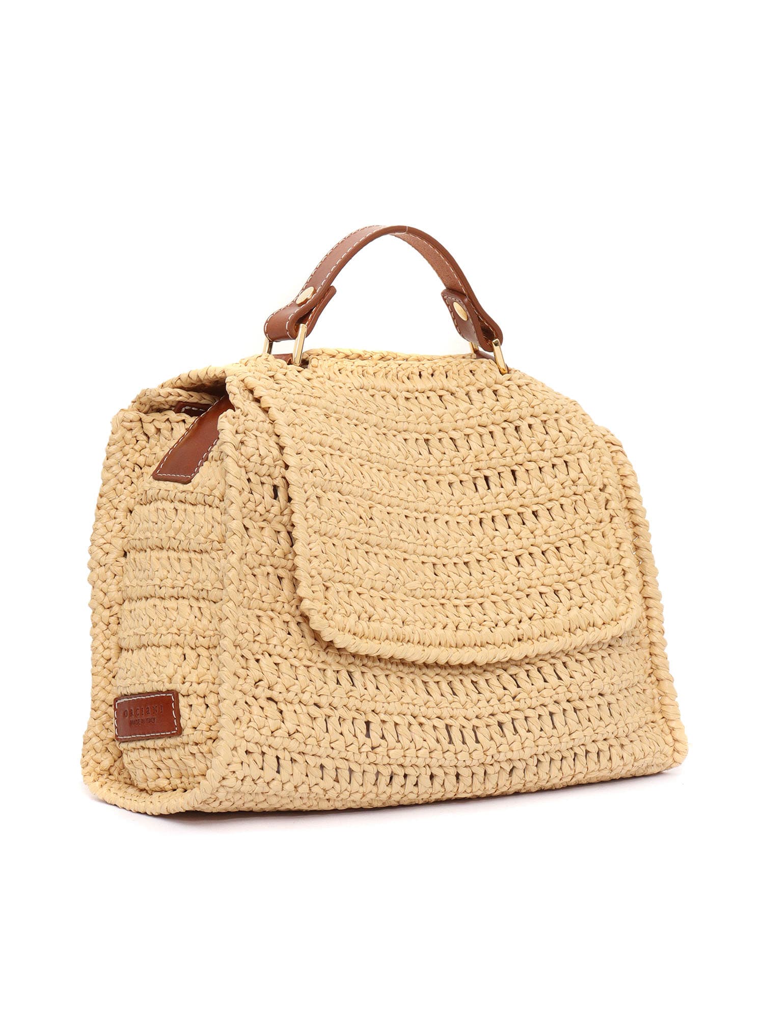 Orciani Crochet Top-handle Tote Bag