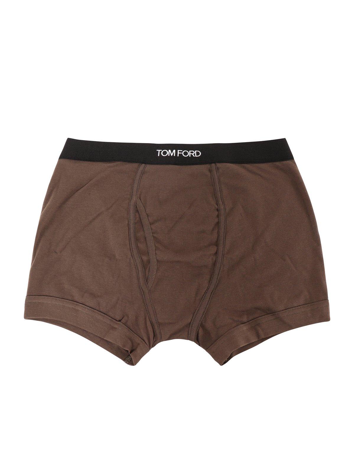 Shop Tom Ford Logo Boxer Shorts In Green