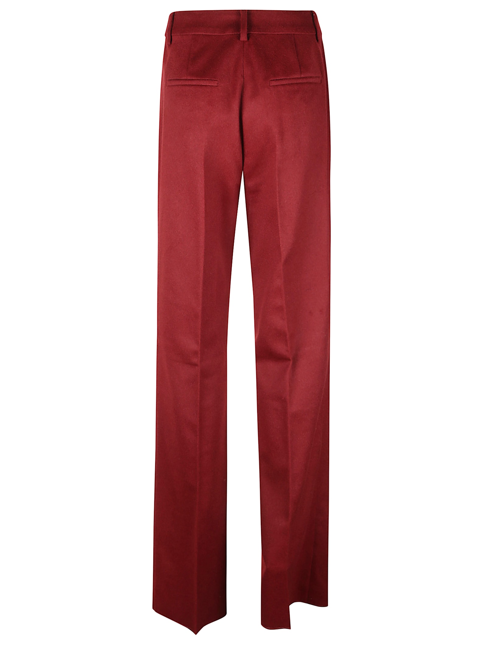 Max Mara Carbon Trousers In Burgundy