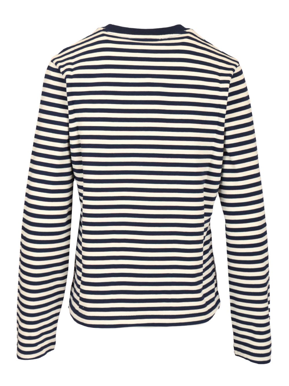 Maison Kitsuné Bold Fox Head Patch Multi Stripes Regular Ls Tee-shirt
