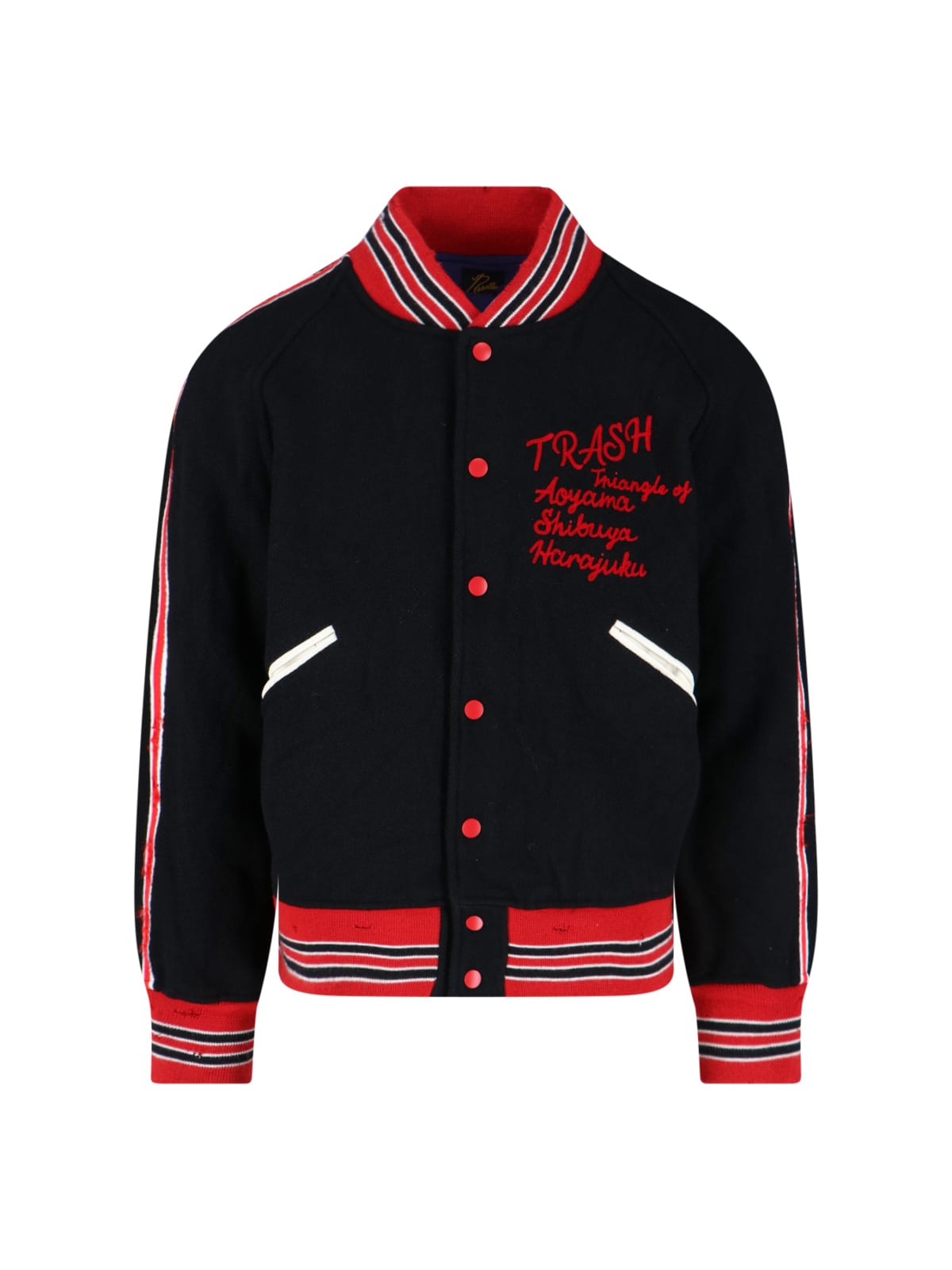 Needles Relaxed Fit Jacket Contrast Trim In Red