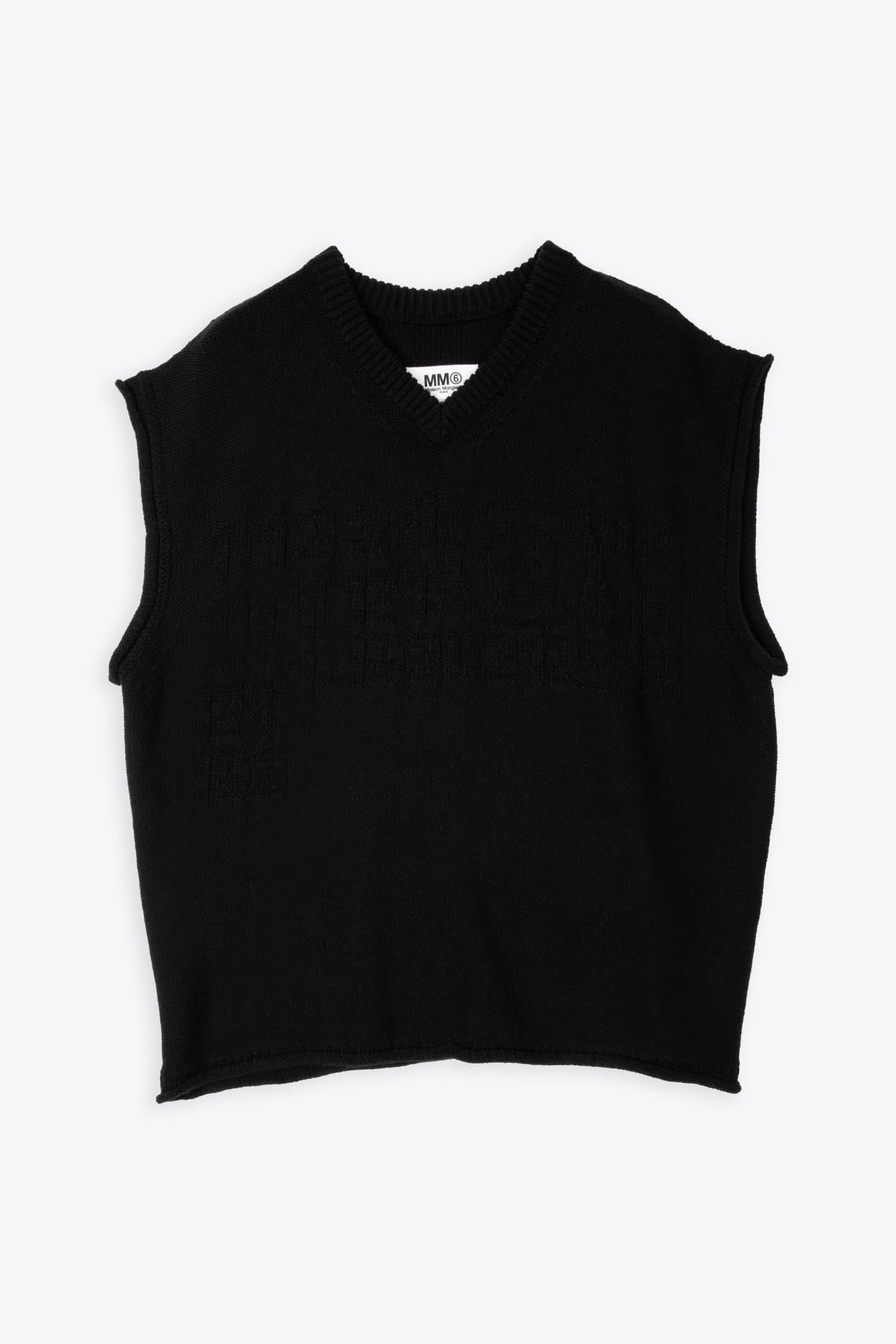 Wool Vest With Embossed Numeric Logo