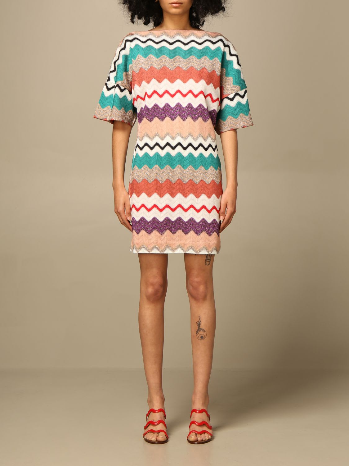 Photo of  Missoni Dress Missoni Short Dress In Zigzag Knit- shop Missoni Dresses online sales