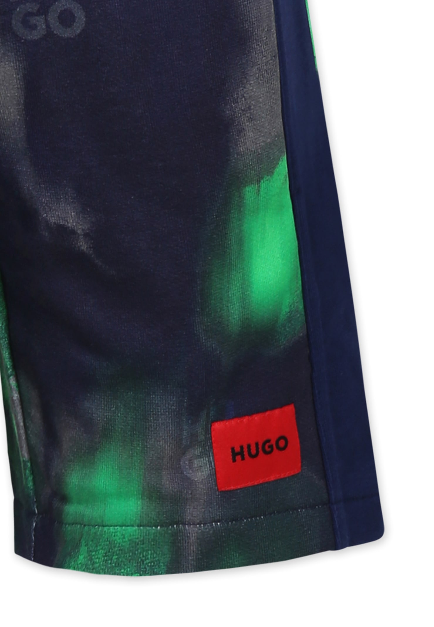 Hugo Boss Blue Shorts For Boy With Logo In Blue