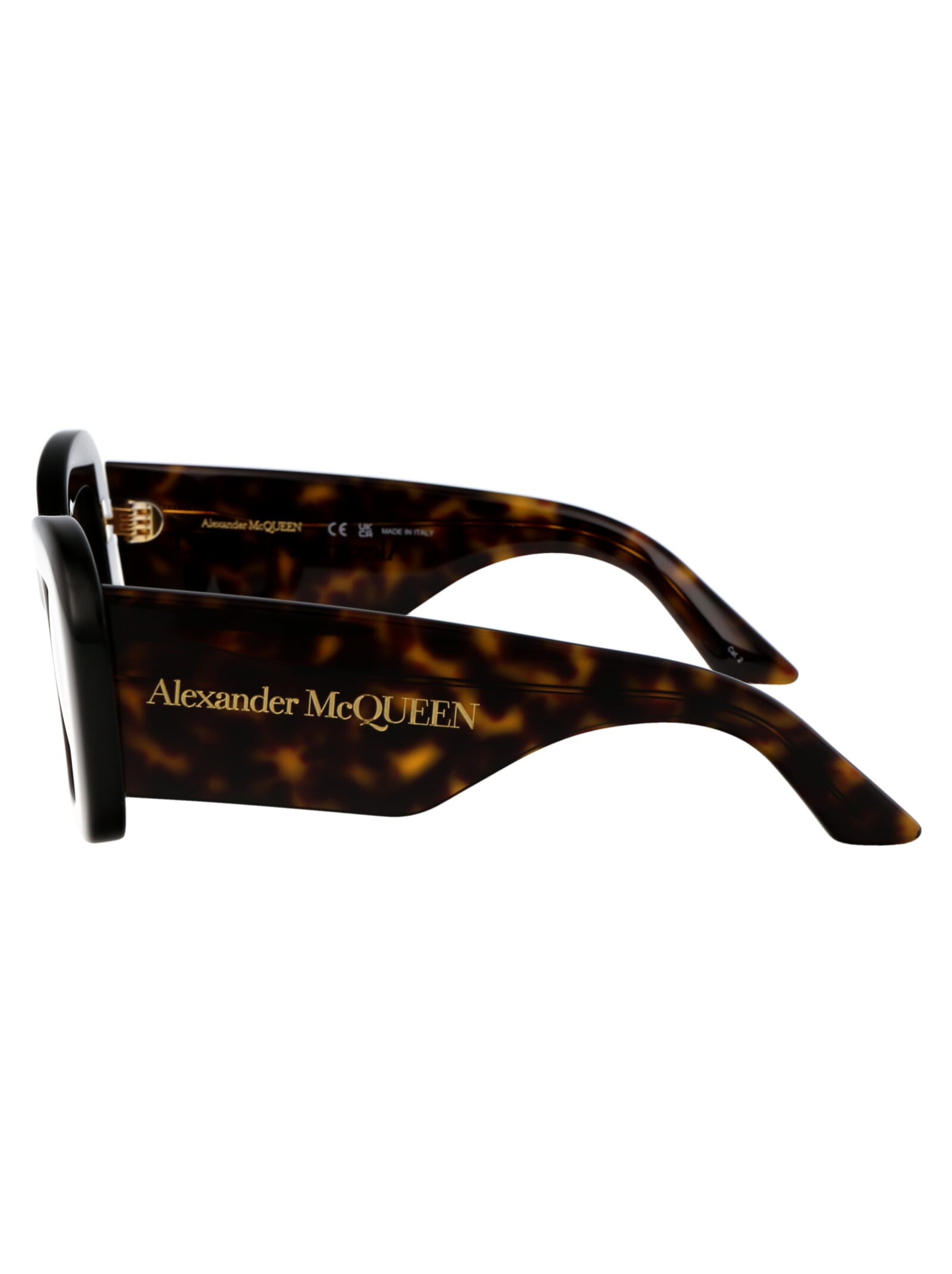 Shop Alexander Mcqueen Am0434s Sunglasses In 002 Havana Havana Brown