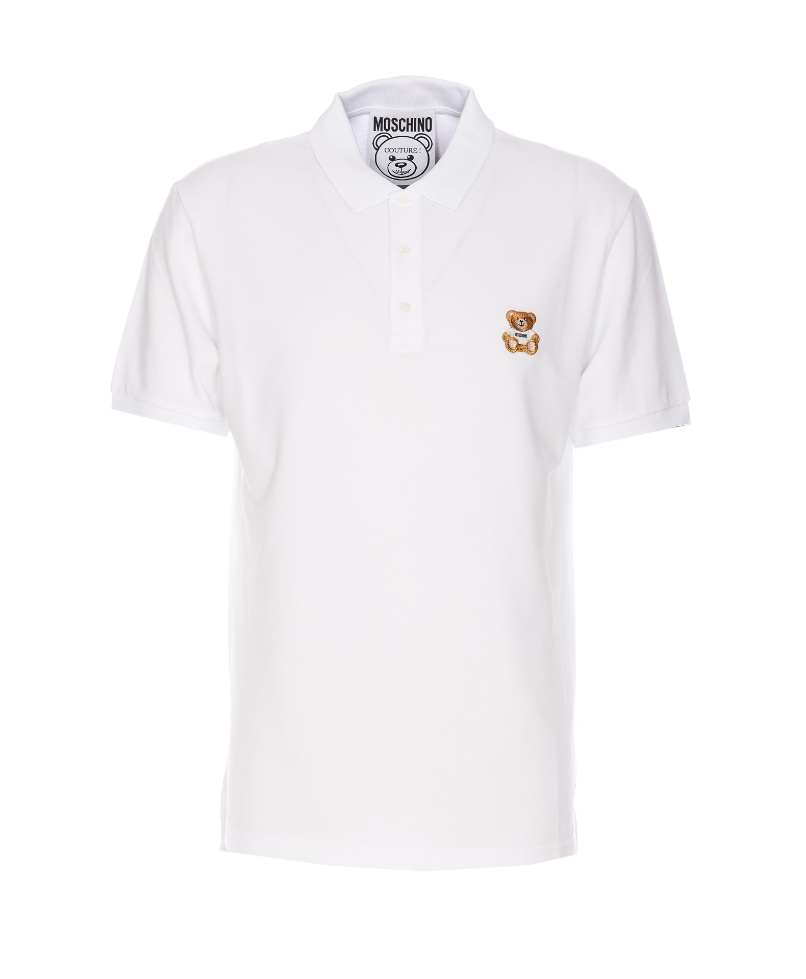 Shop Moschino Teddy Bear Polo In White