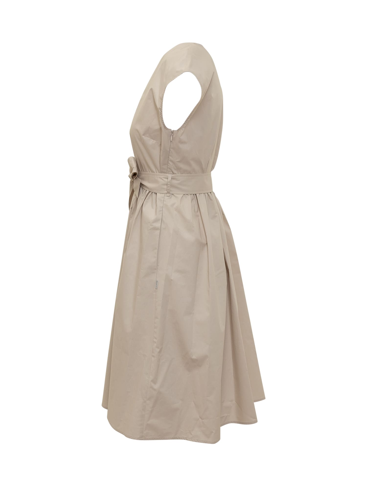 Shop Woolrich Poplin Dress In Light Oak